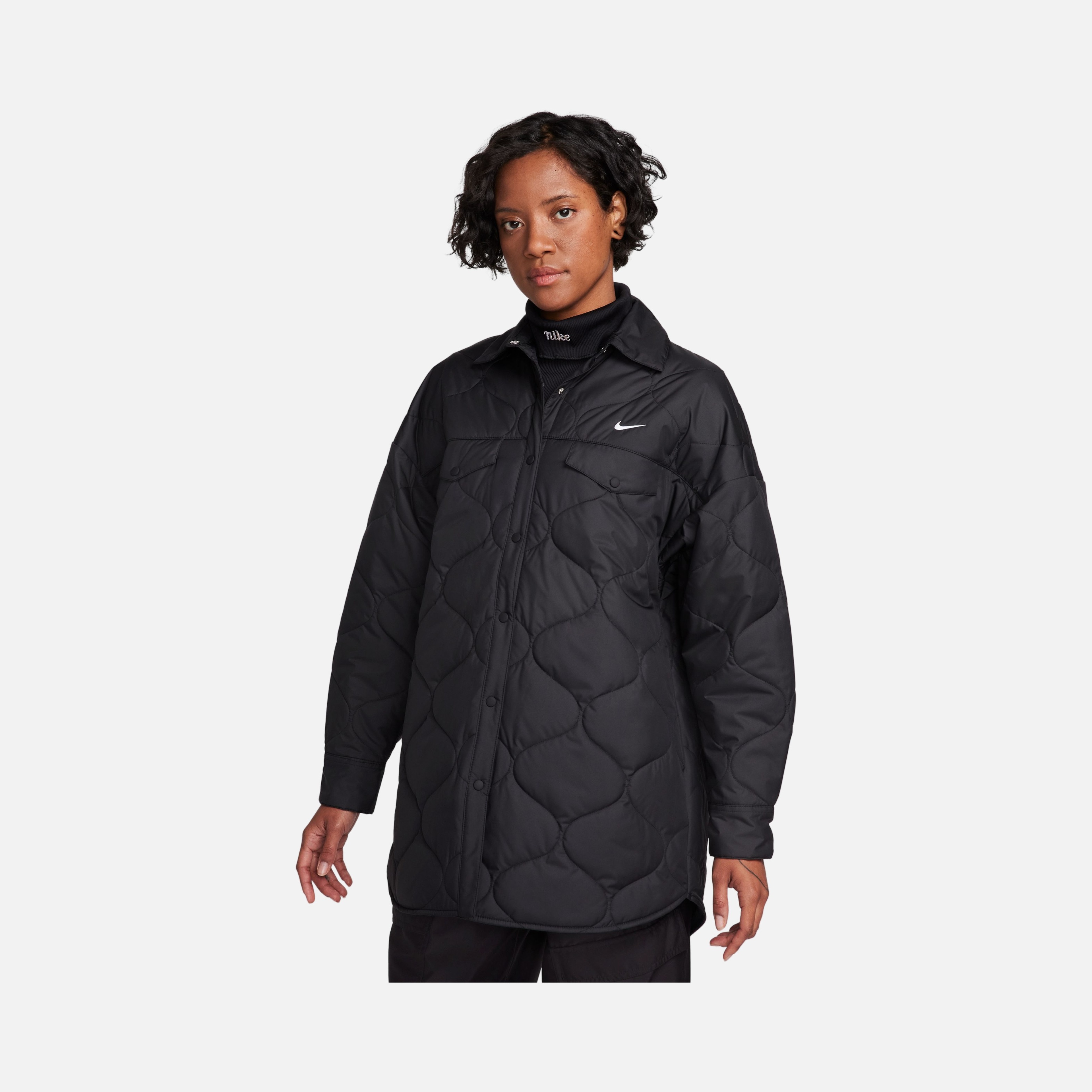 Nike Sportswear Essential Quilted Trench Full-Snap Kadın Ceket