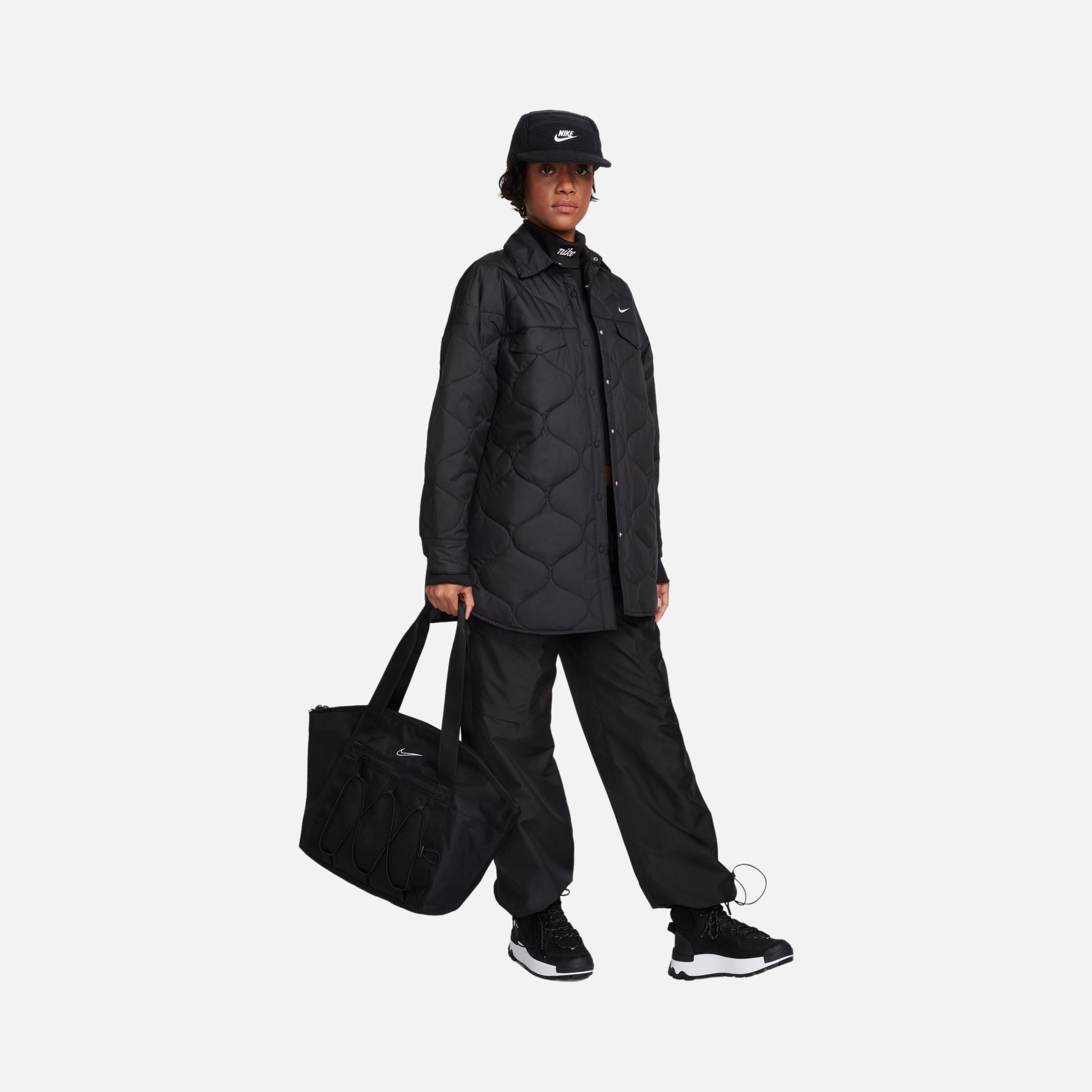 Nike Sportswear Essential Quilted Trench Full-Snap Kadın Ceket