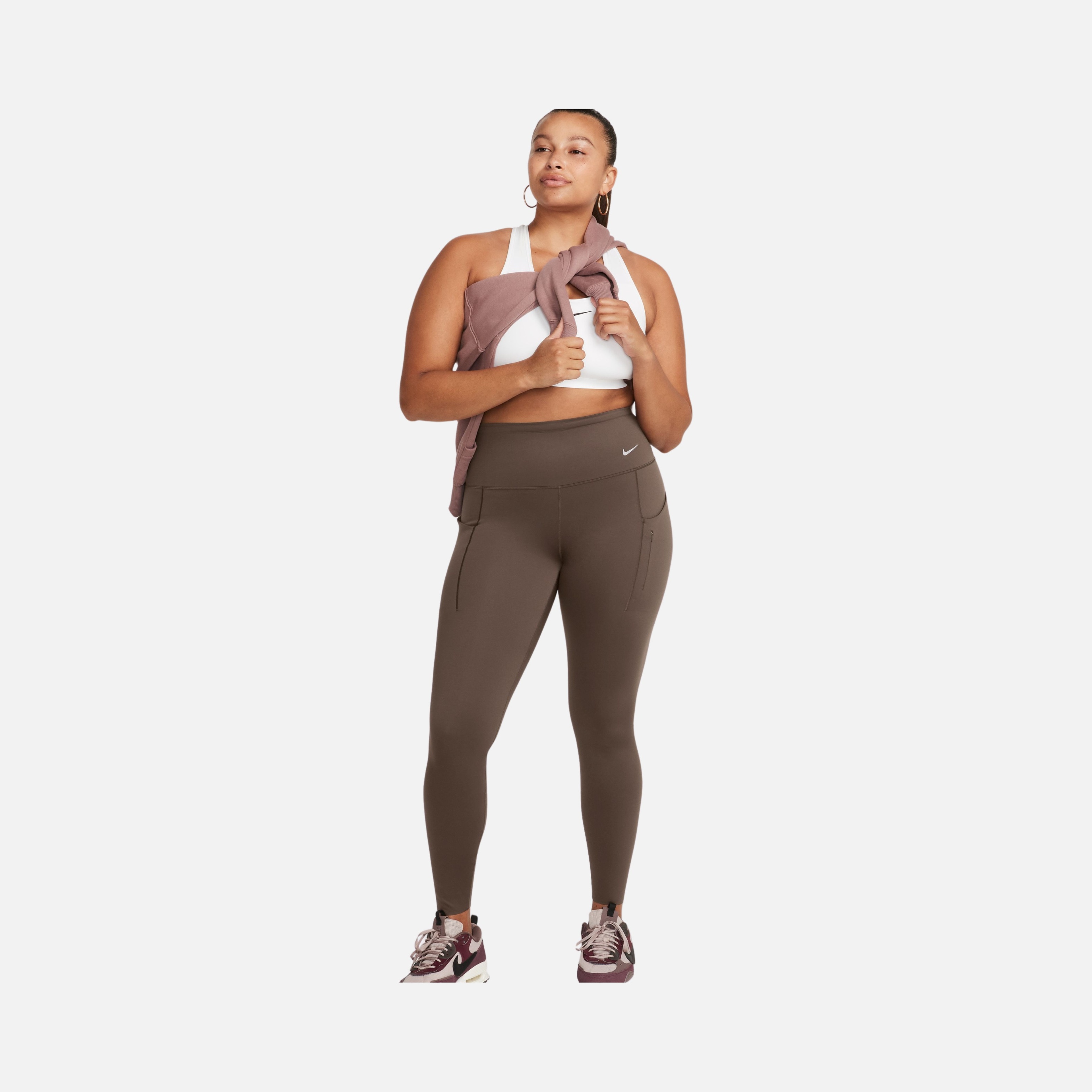 Nike Go Firm-Support High-Waisted With Pockets Running Kadın Tayt