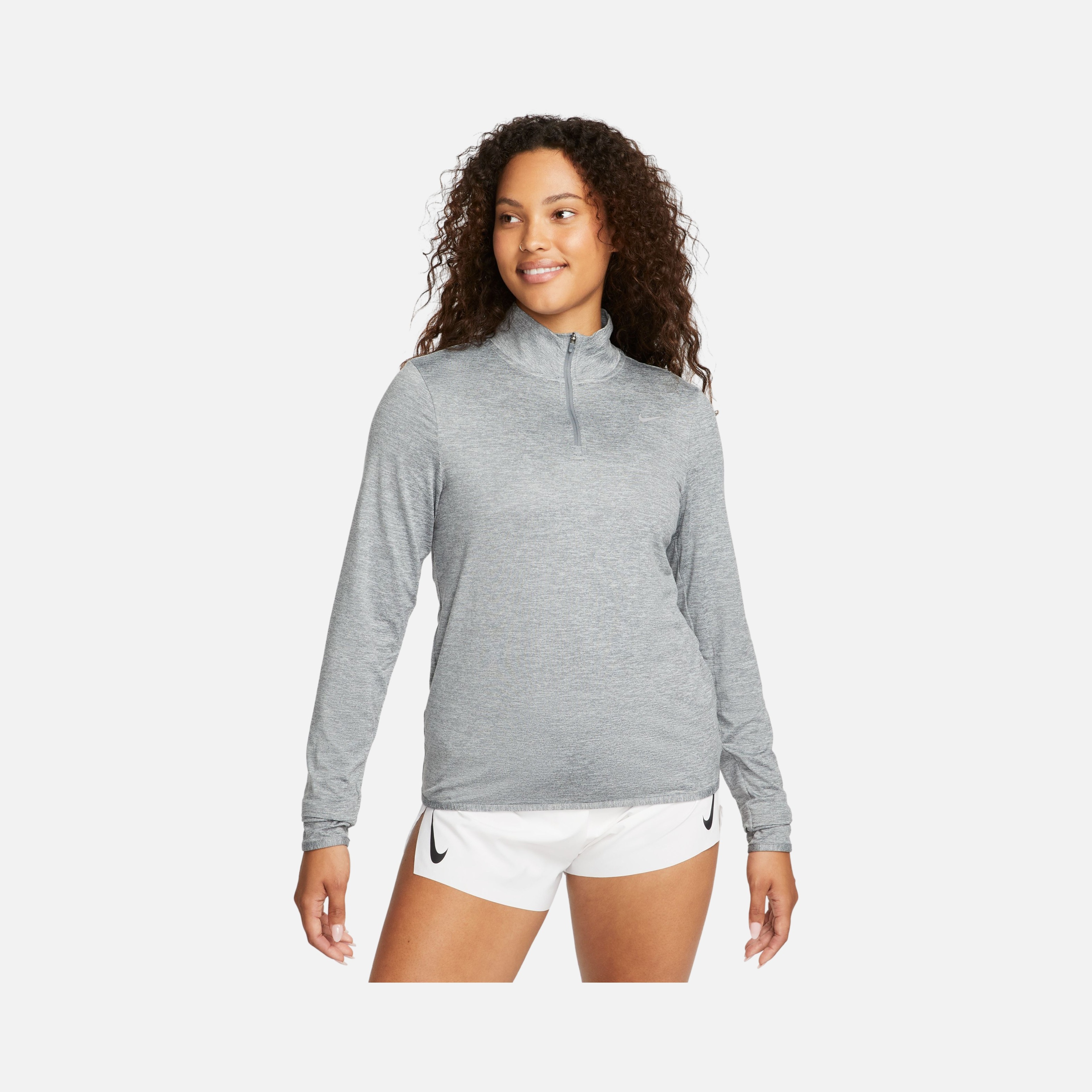 Nike Dri-Fit Swift Element UV 1/4-Zip Running Long-Sleeve Kadın Tişört