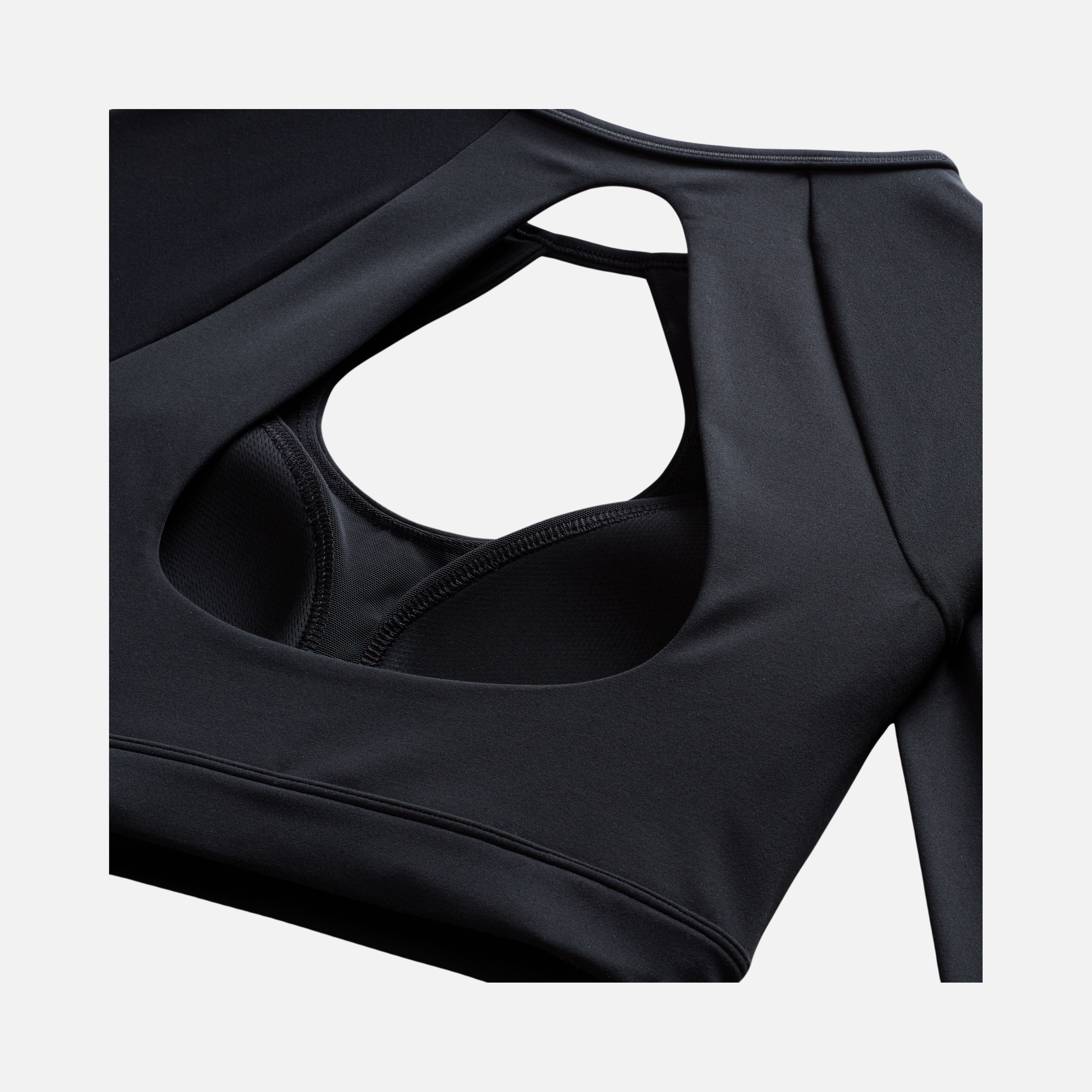 Nike Dri-Fit Cropped Medium-Support Padded Long-Sleeve Training Kadın Bra