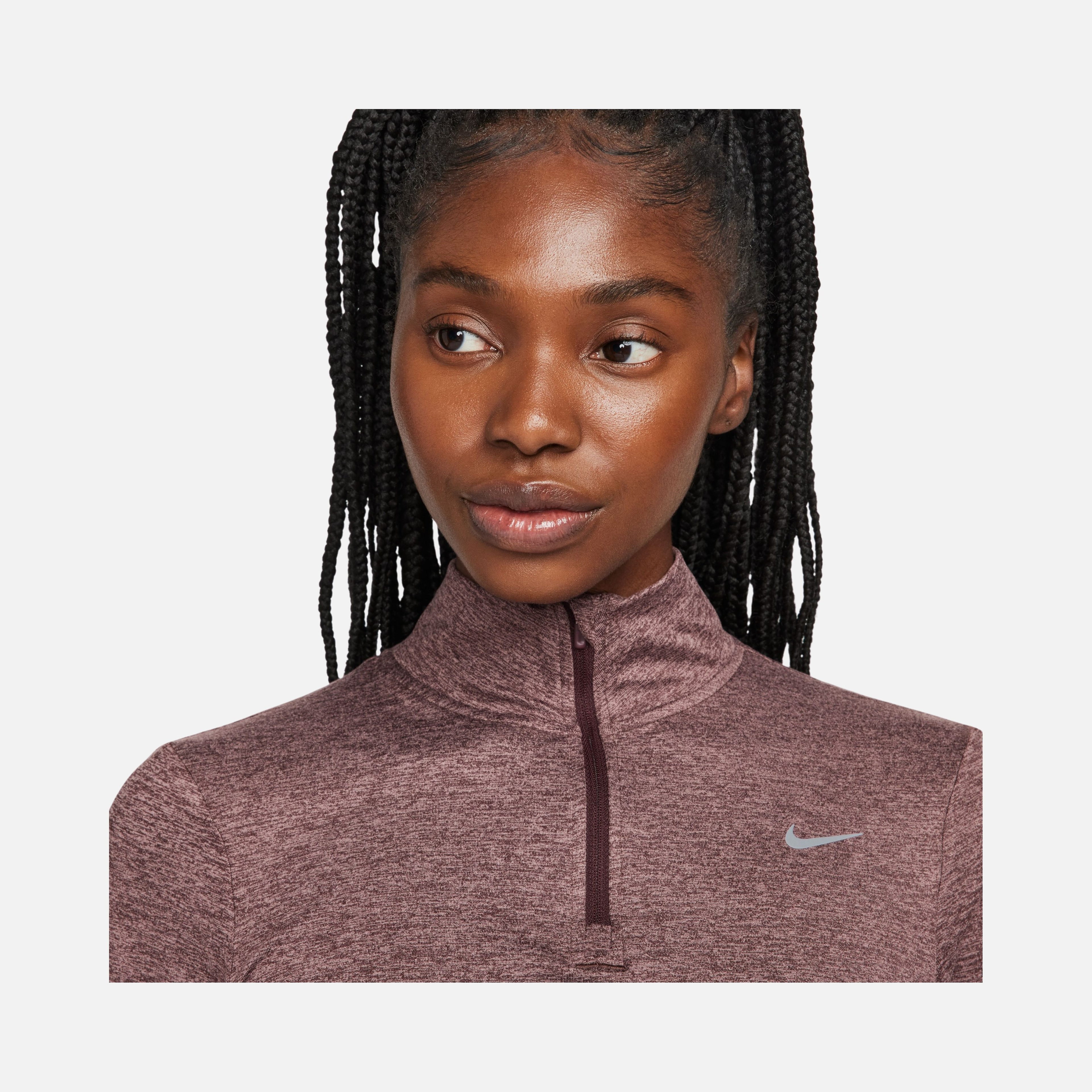 Nike Dri-Fit Swift Element UV 1/4-Zip Running Long-Sleeve Kadın Tişört
