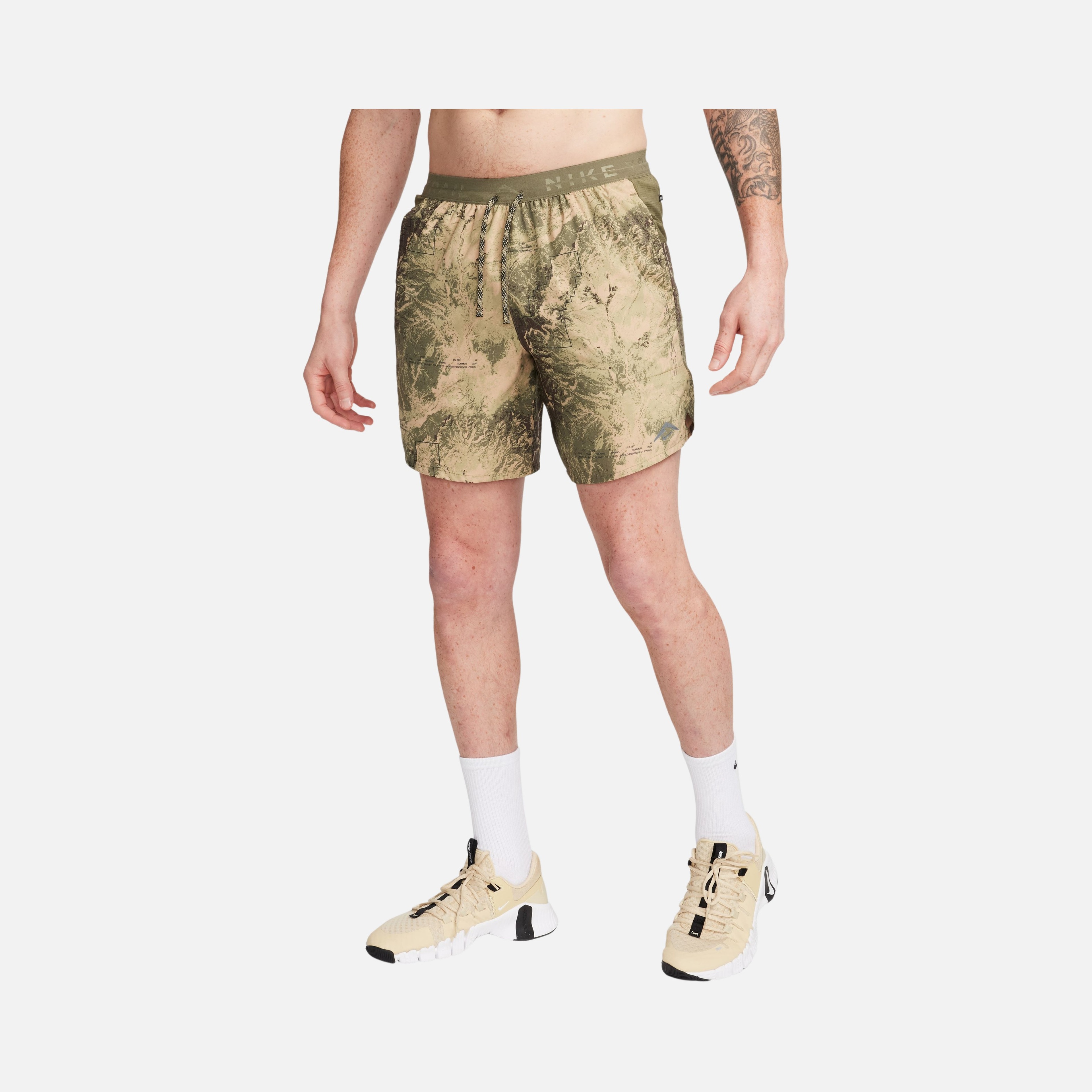 Nike Stride Dri-Fit 7" Brief-Lined All-Over Printed Running Erkek Şort