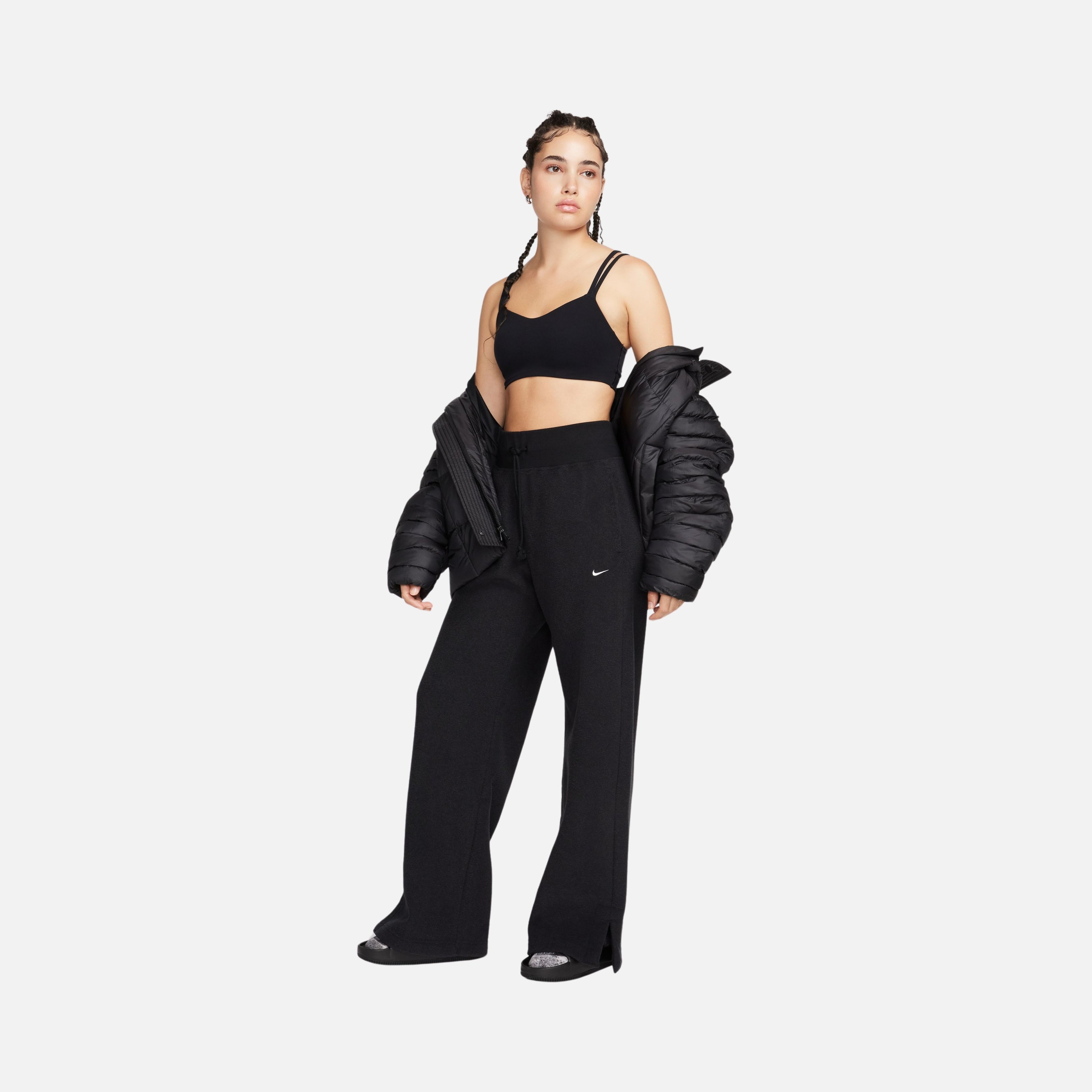 Nike Sportswear Phoenix Plush High-Waisted Wide-Leg Cozy Fleece Kadın Pantolon