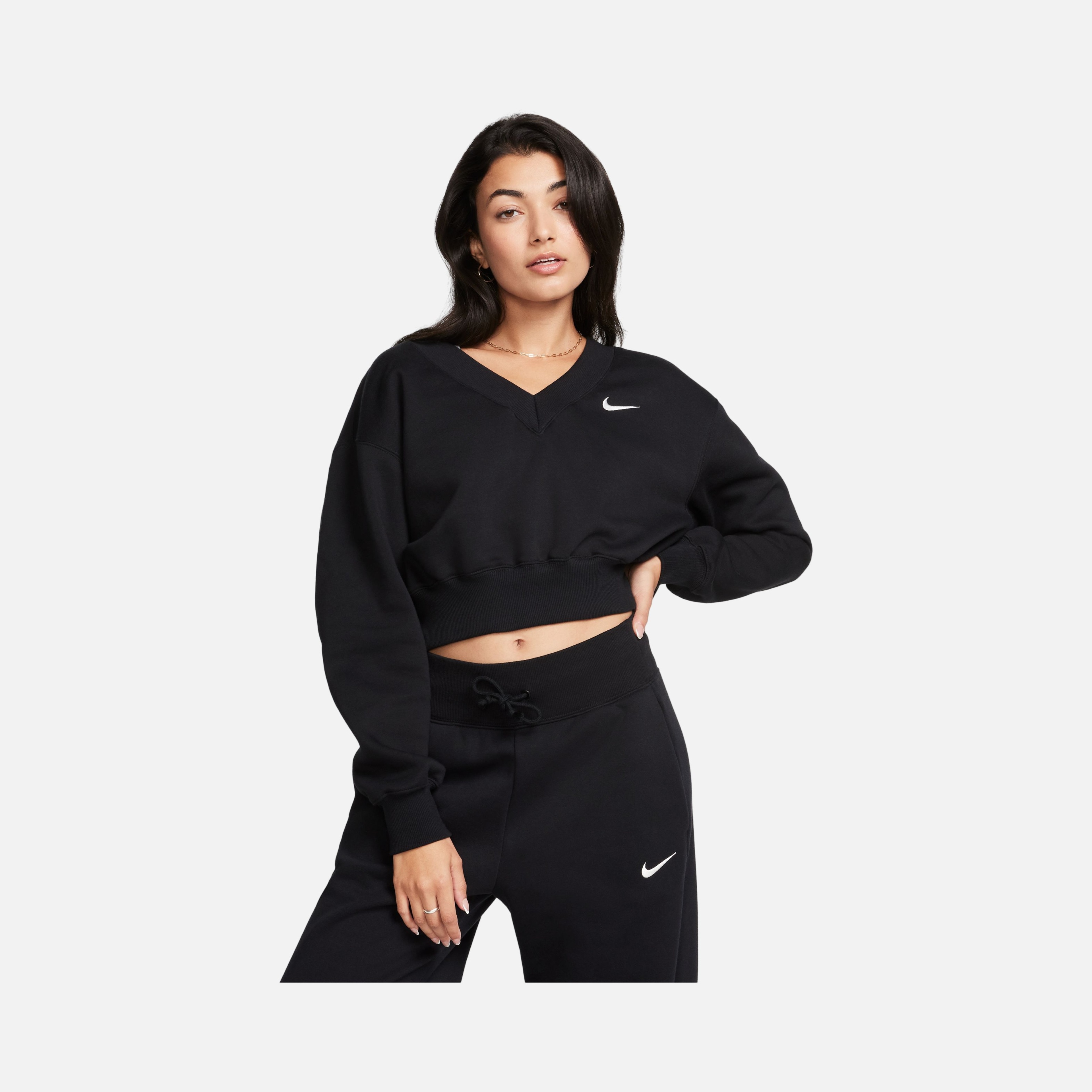 Nike Sportswear Phoenix Fleece Cropped V-Neck Kadın Sweatshirt