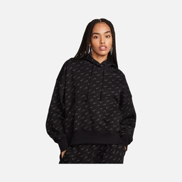 Nike Sportswear Phoenix Fleece Over-Oversized All-Over Print Pullover Hoodie Kadın Sweatshirt