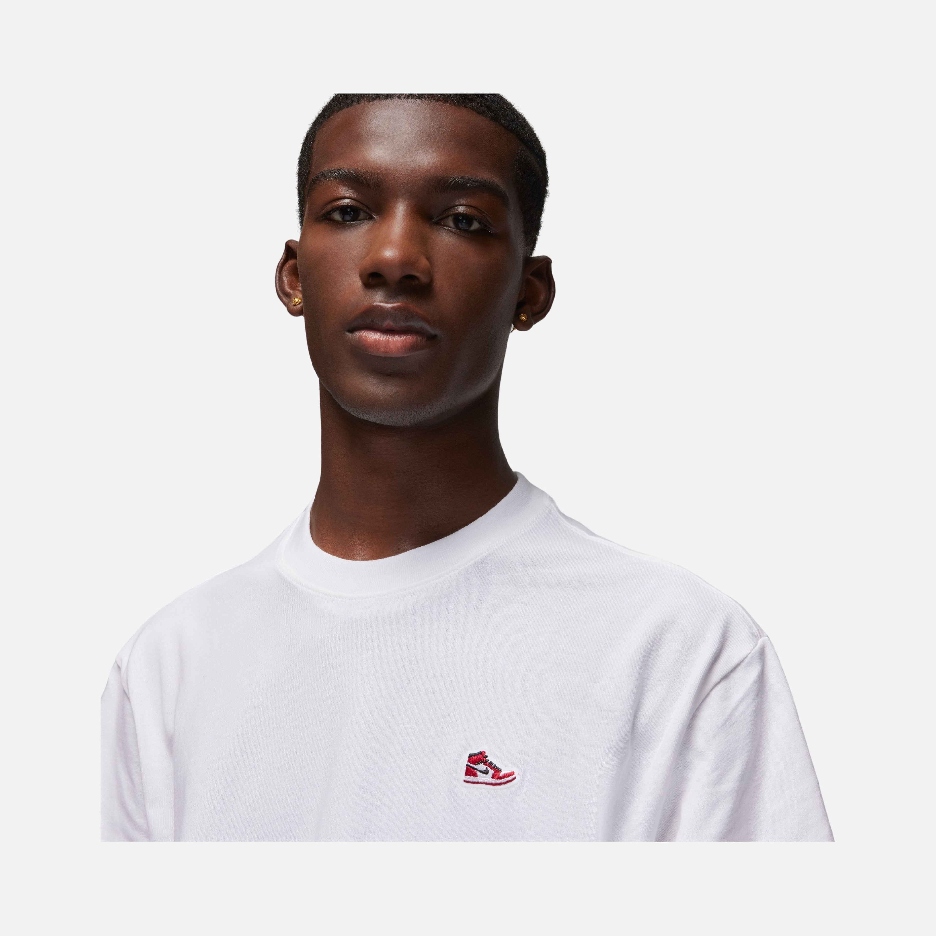 Nike Jordan Brand Classical Embroidered Small AJ1 Patch Crew Short-Sleeve Erkek Tişört