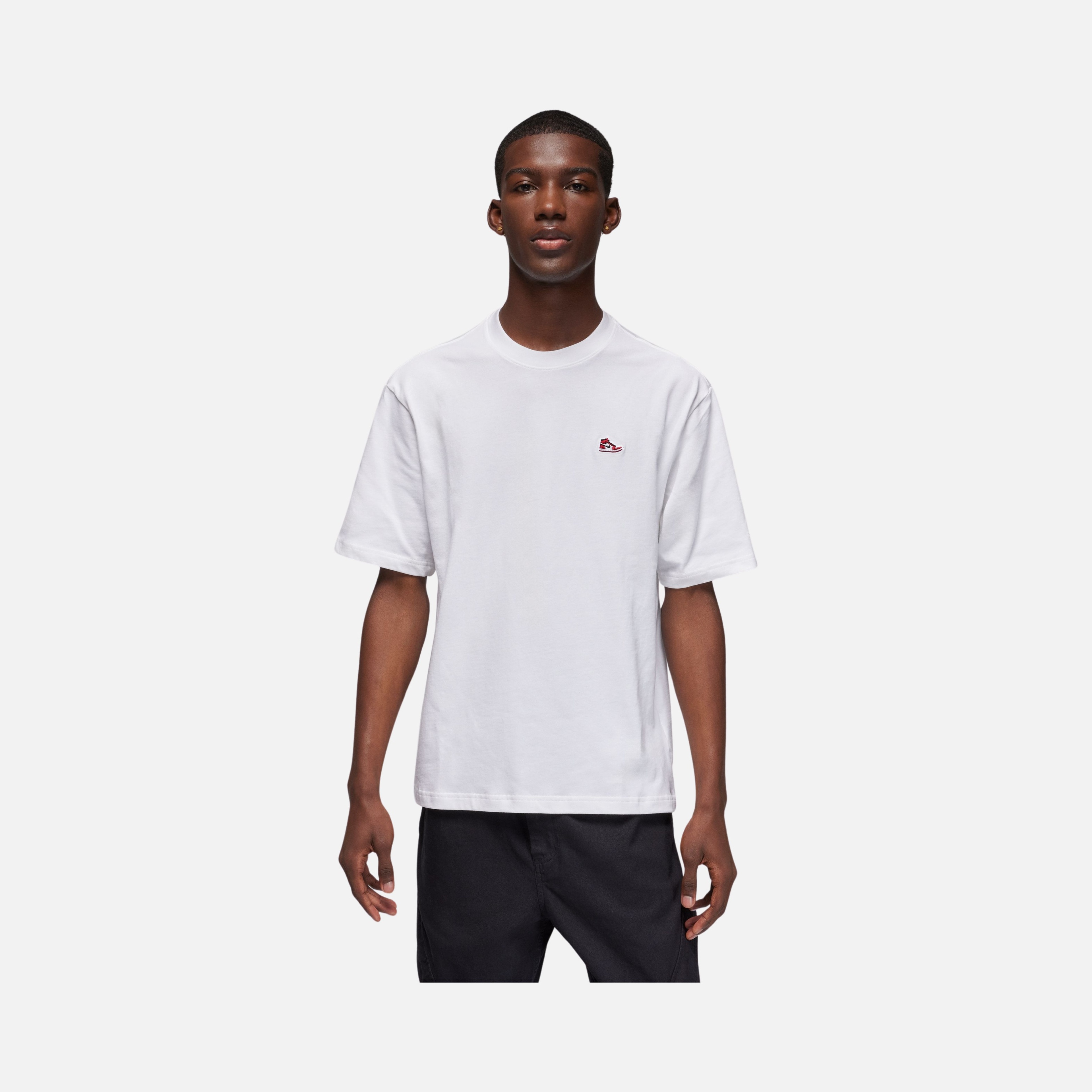 Nike Jordan Brand Classical Embroidered Small AJ1 Patch Crew Short-Sleeve Erkek Tişört