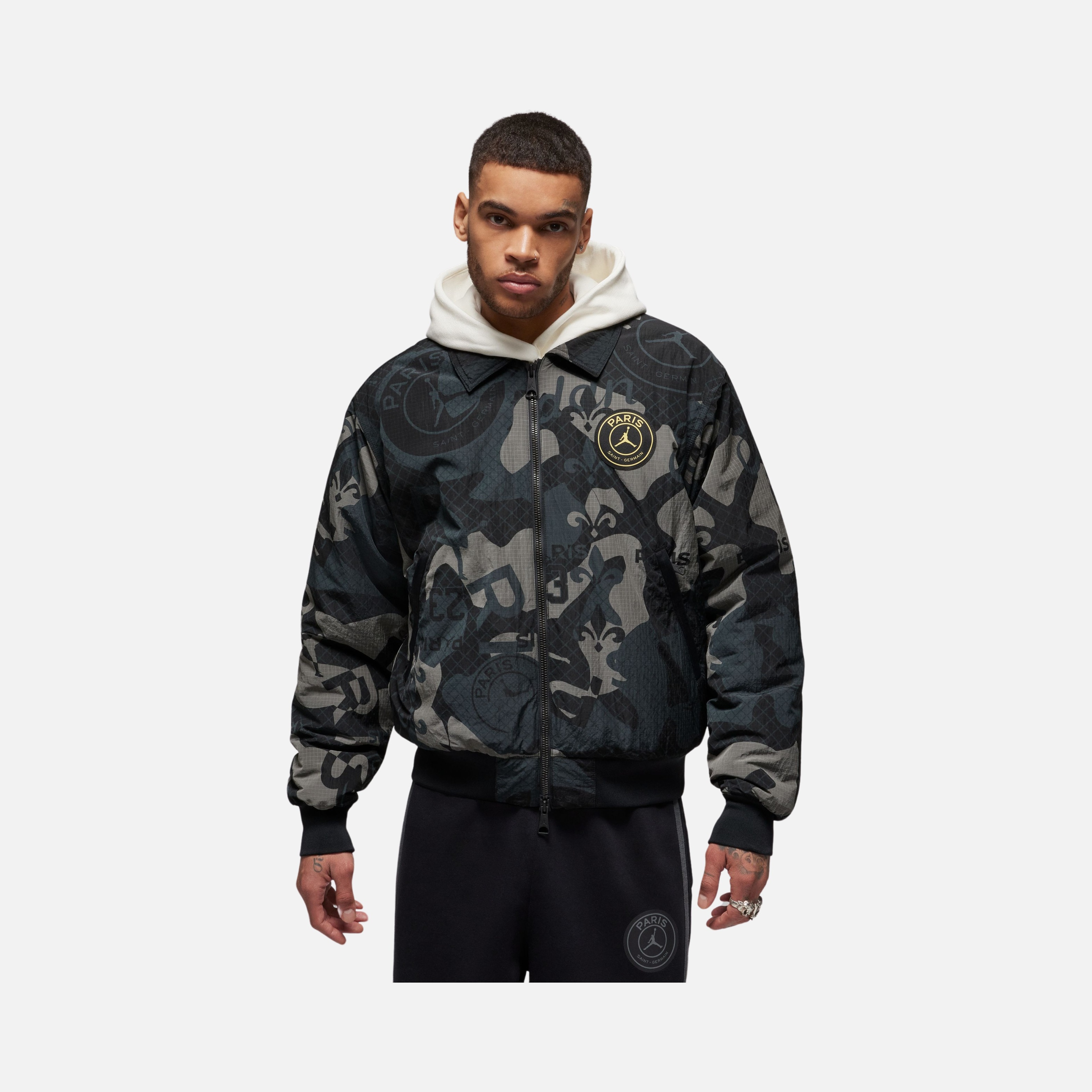 Nike Jordan Paris Saint-Germain Graphics Woven Bomber Full-Zip