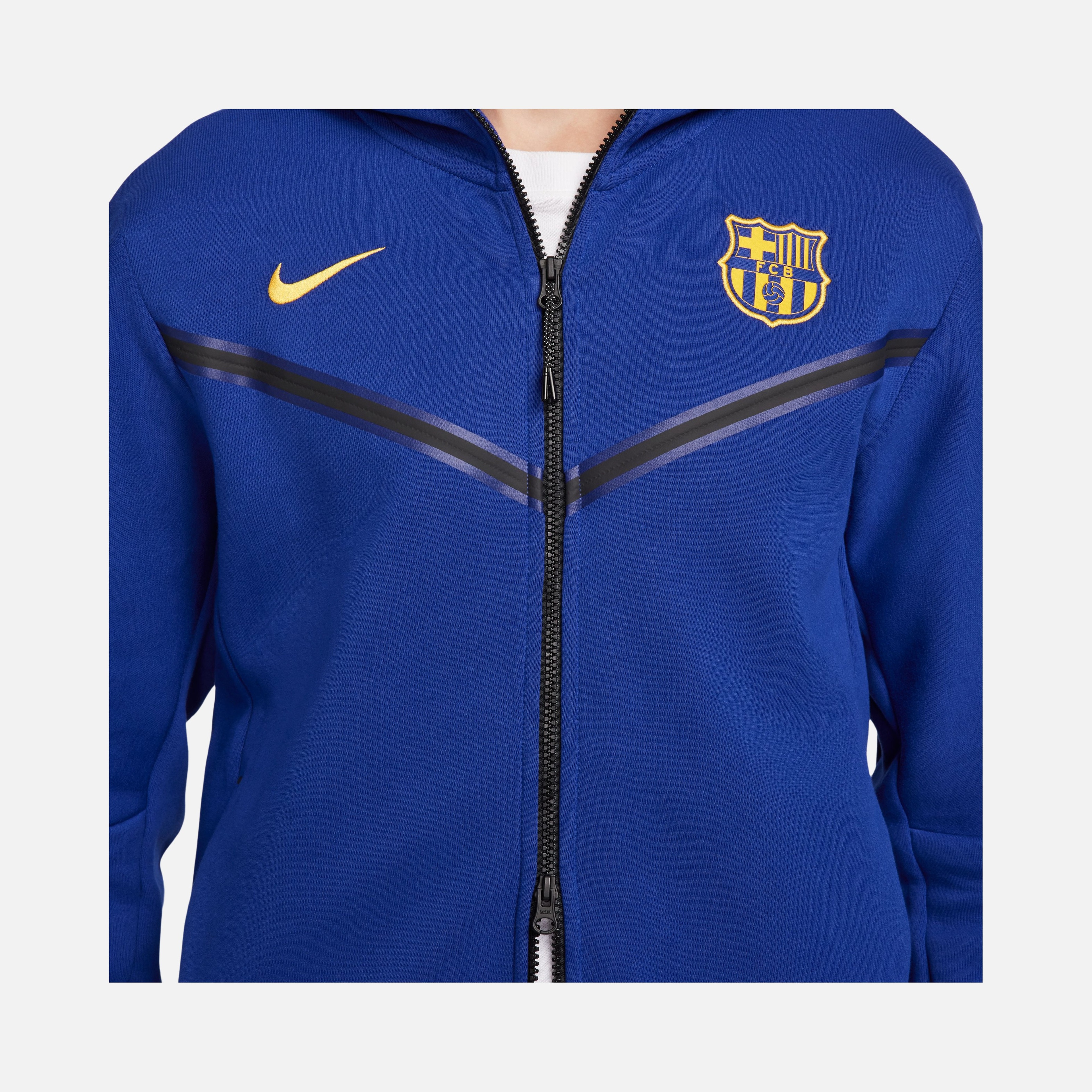 Nike FC Barcelona Tech Fleece Windrunner SS24 Full-Zip Hoodie Erkek Sweatshirt