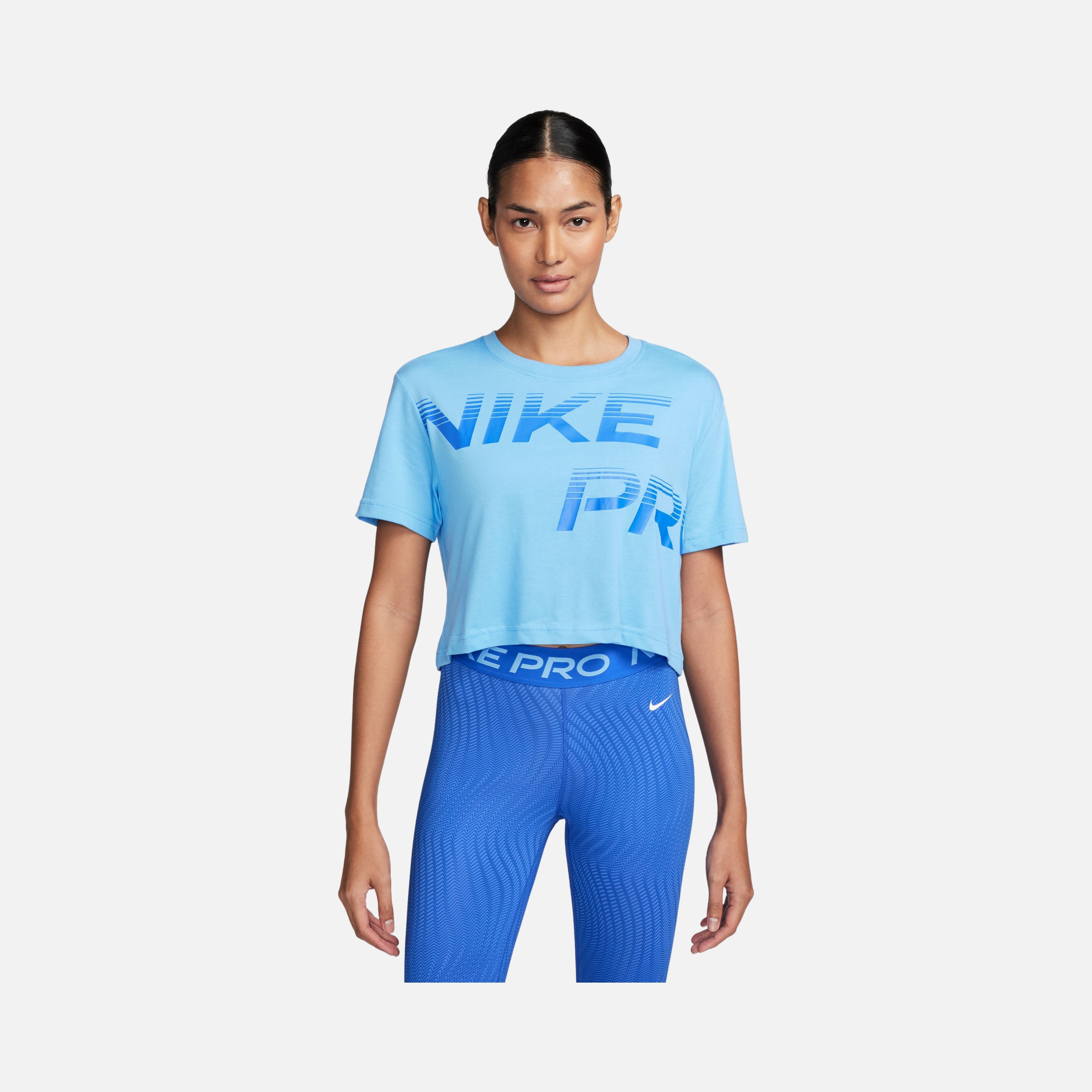Nike Pro Dri-Fit Graphics Cropped Training Short-Sleeve Kadın Tişört