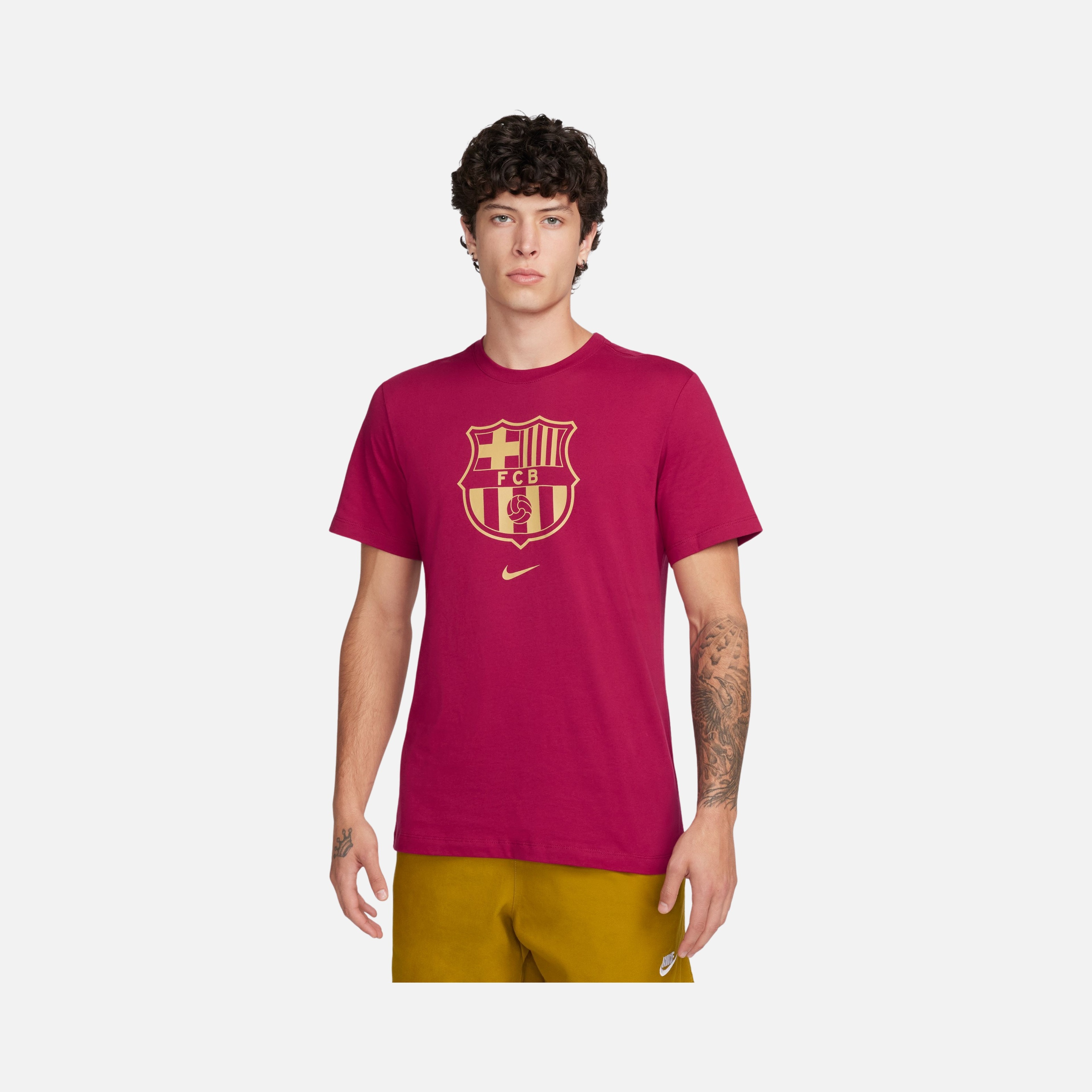 Nike F.C. Barcelona Crest Football Short-Sleeve Erkek Tişört