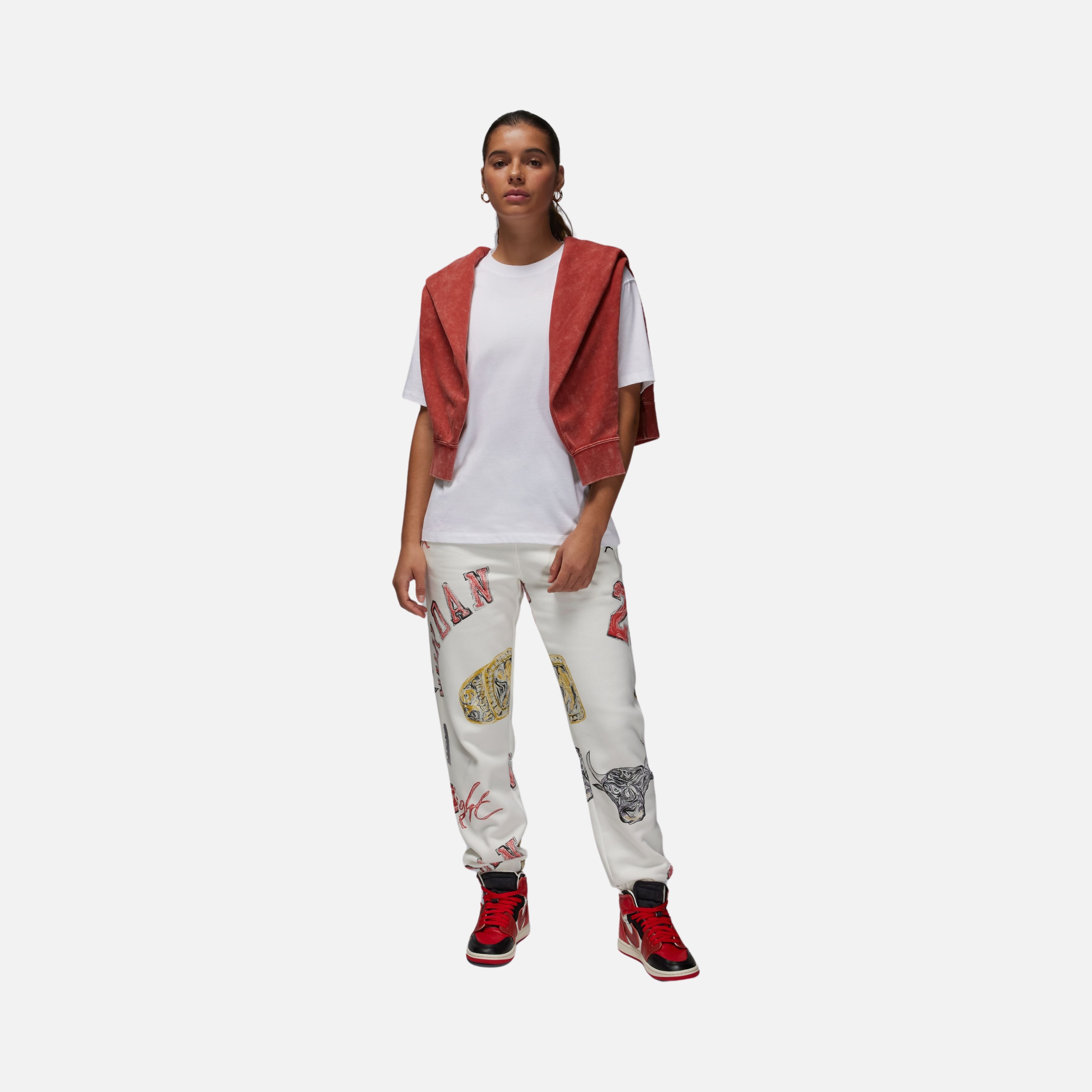 Nike Jordan Brooklyn All Over Print Fleece Kadın Eşofman Altı