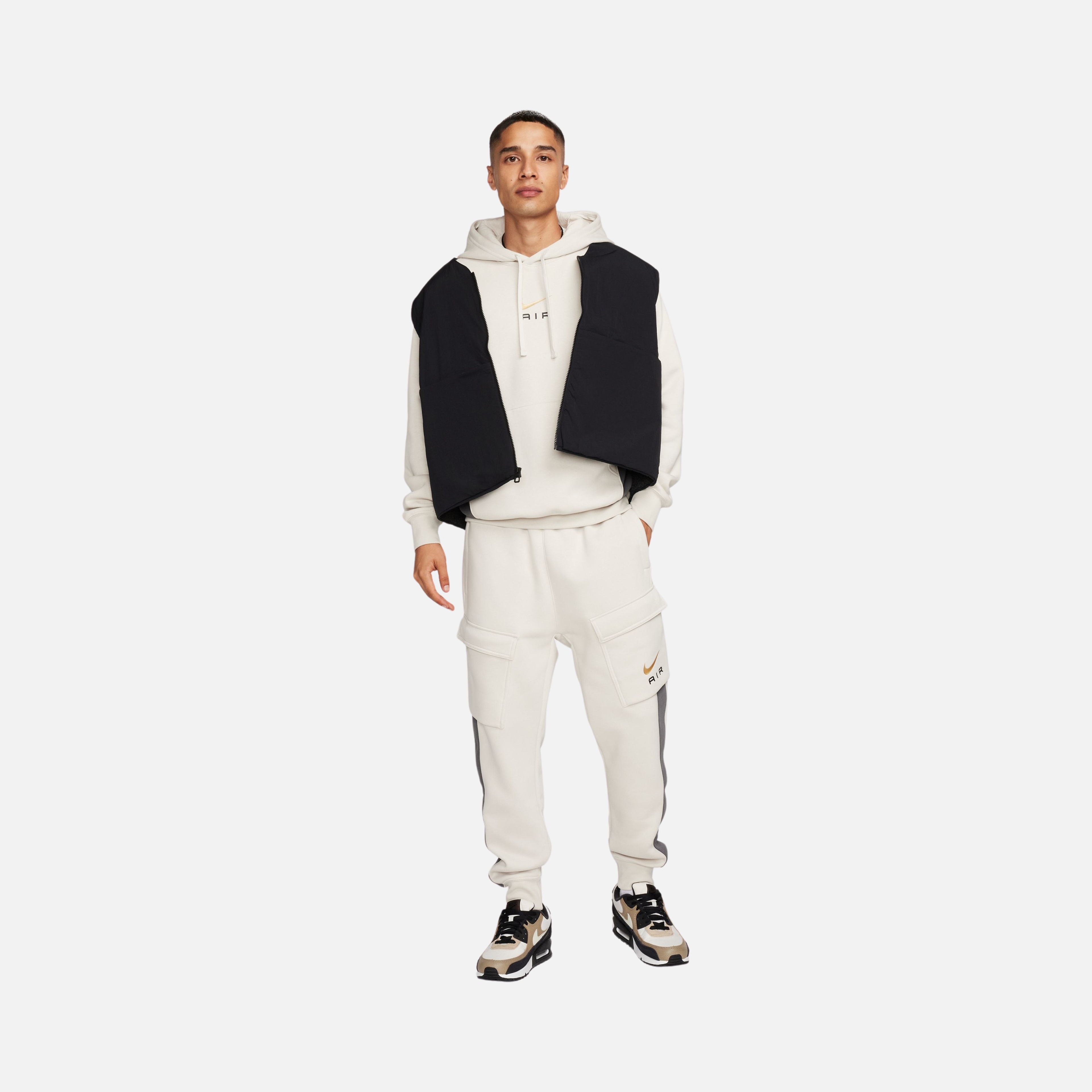 Nike Sportswear Swoosh Air Graphic Fleece Pullover Hoodie Erkek Sweatshirt