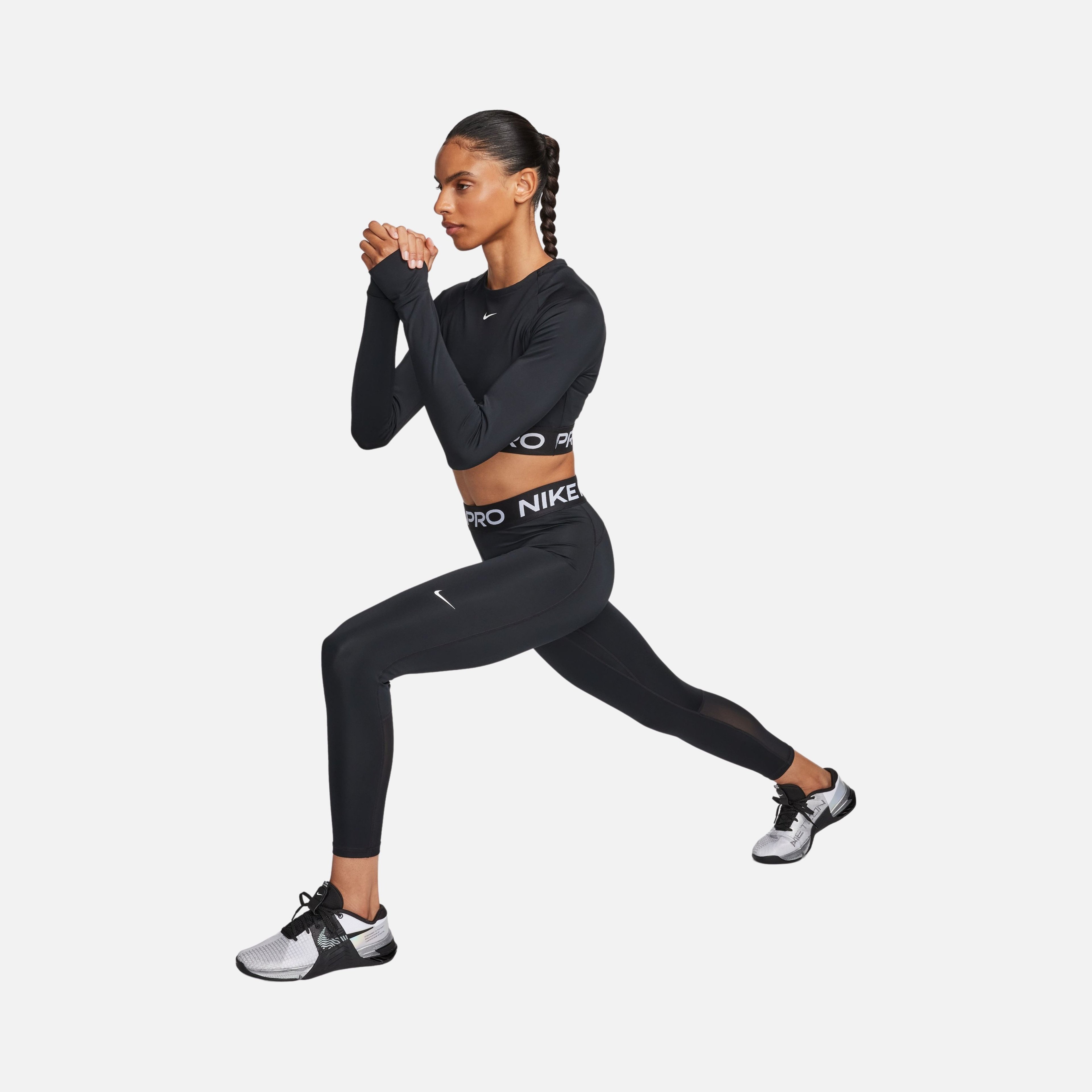 Nike Pro 365 Dri-Fit Cropped Training Long-Sleeve Kadın Tişört