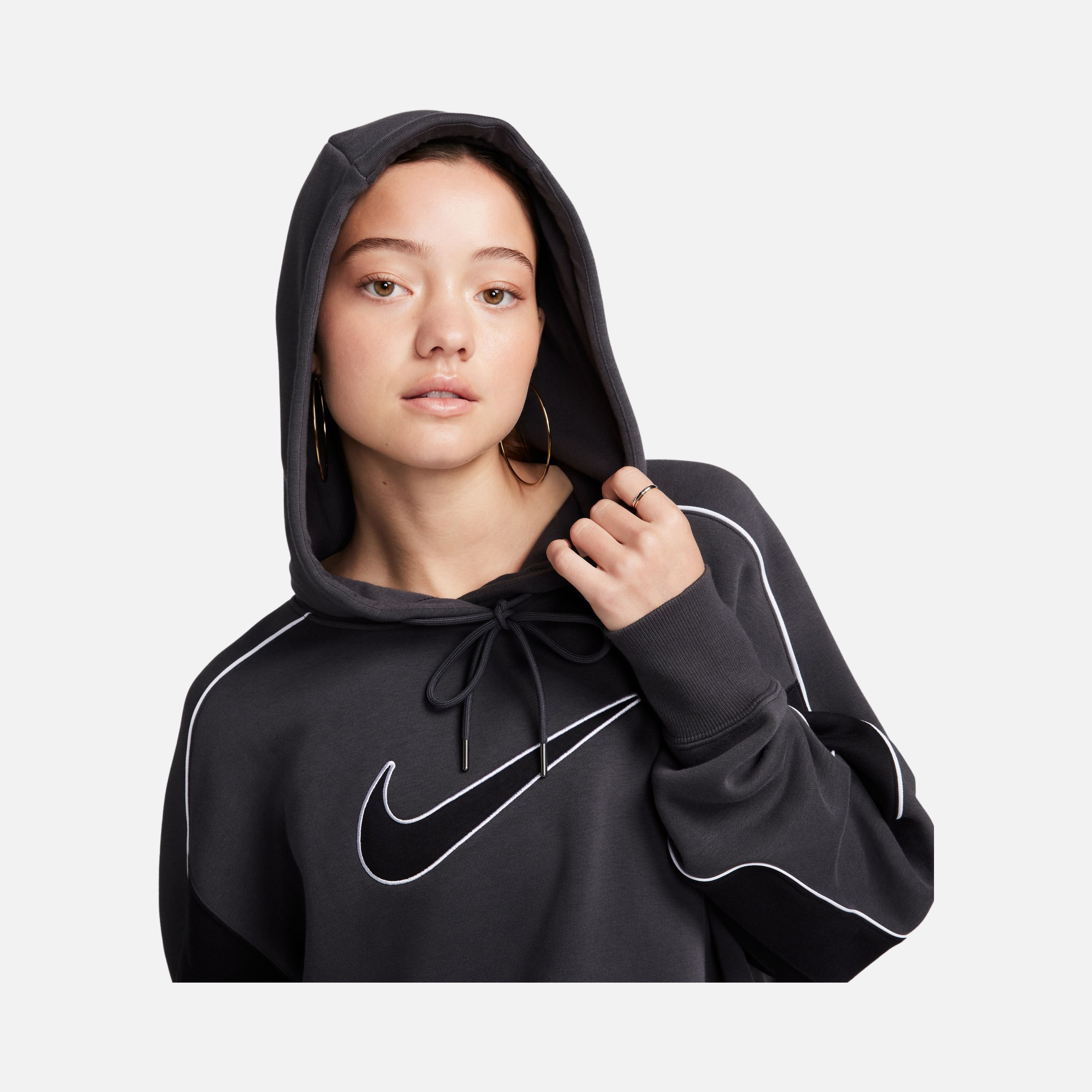 Nike Sportswear Oversized Fleece Pullover Hoodie Kadın Sweatshirt