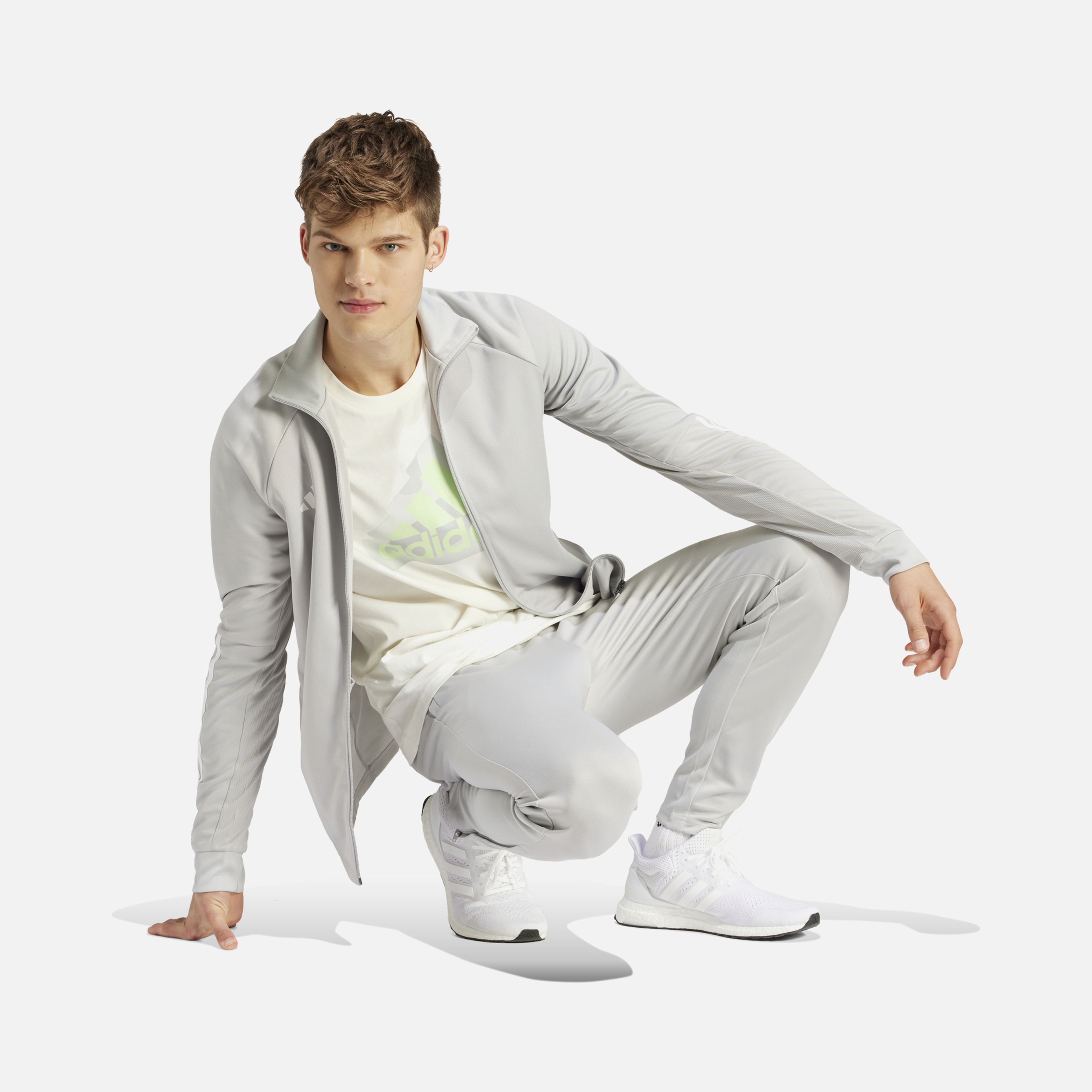 adidas Aeroready Sereno Conjunto Deportivo 3-Stripes Full-Zip  Zippered Leg Erkek Eşofman Takımı