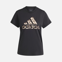 adidas Sportswear Animal Print Logo ''Leopard'' '24 Short-Sleeve Kadın Tişört