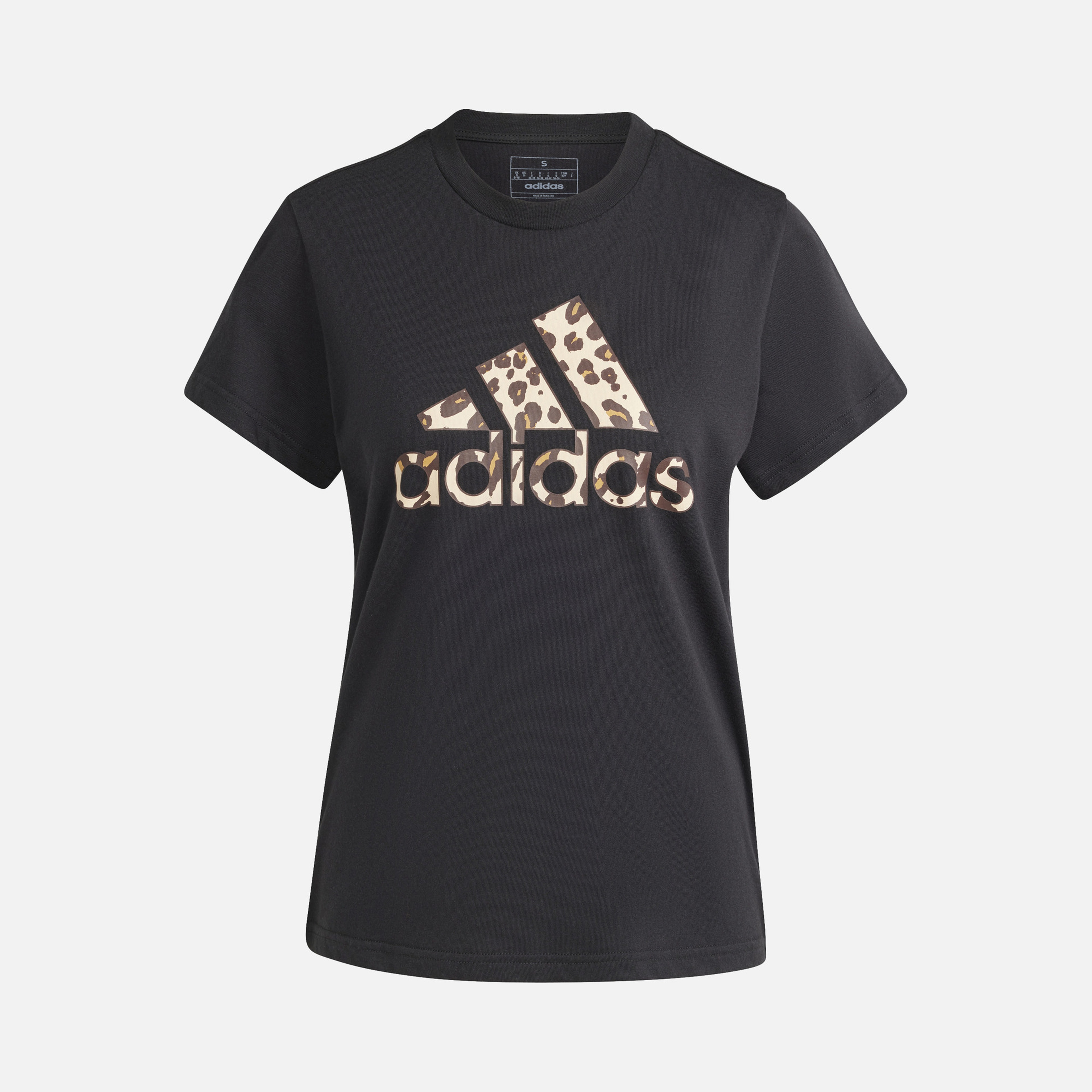 adidas Sportswear Animal Print Logo ''Leopard'' '24 Short-Sleeve Kadın Tişört