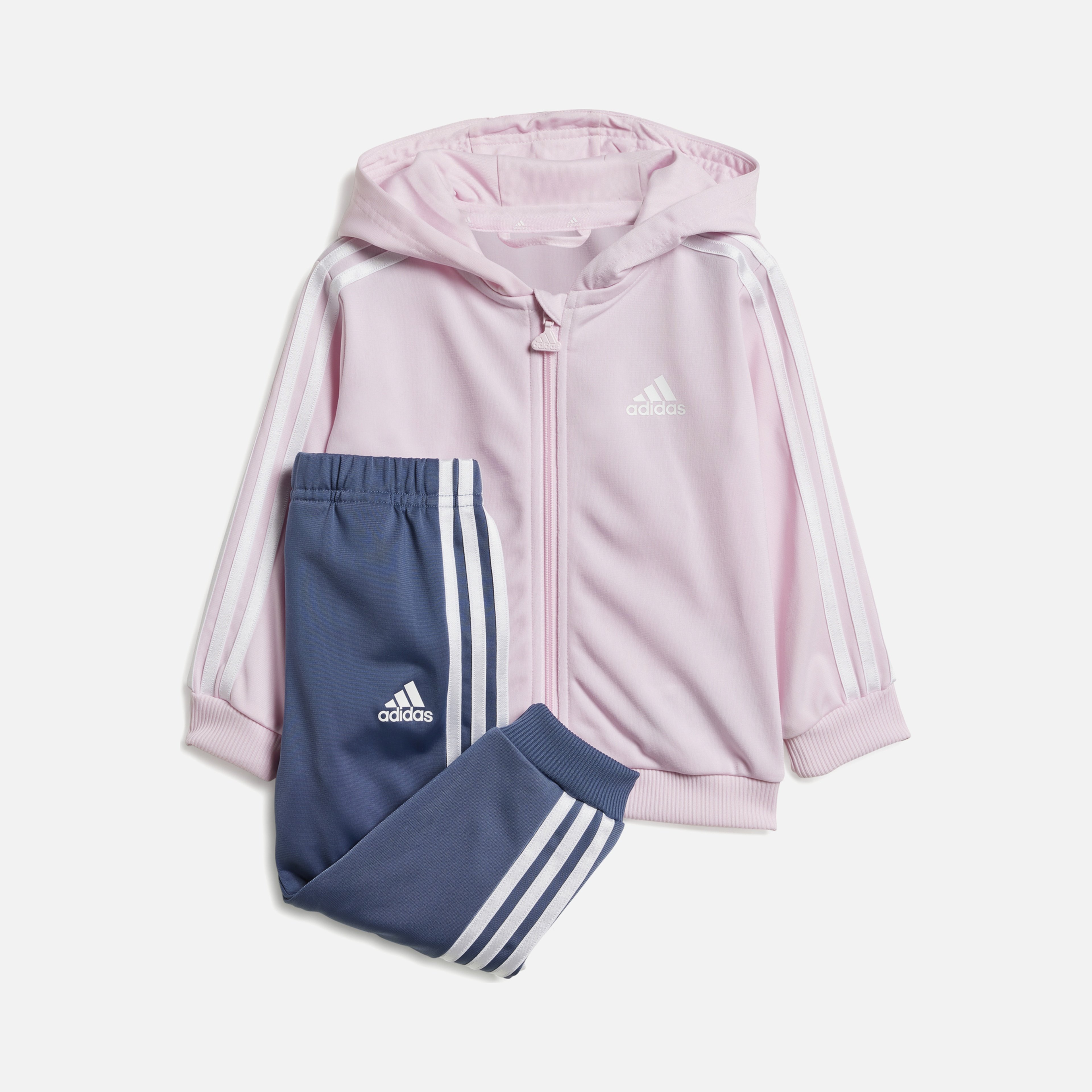 adidas Sportswear Essentials Shiny 3-Stripes Full-Zipp Çocuk Eşofman Takımı