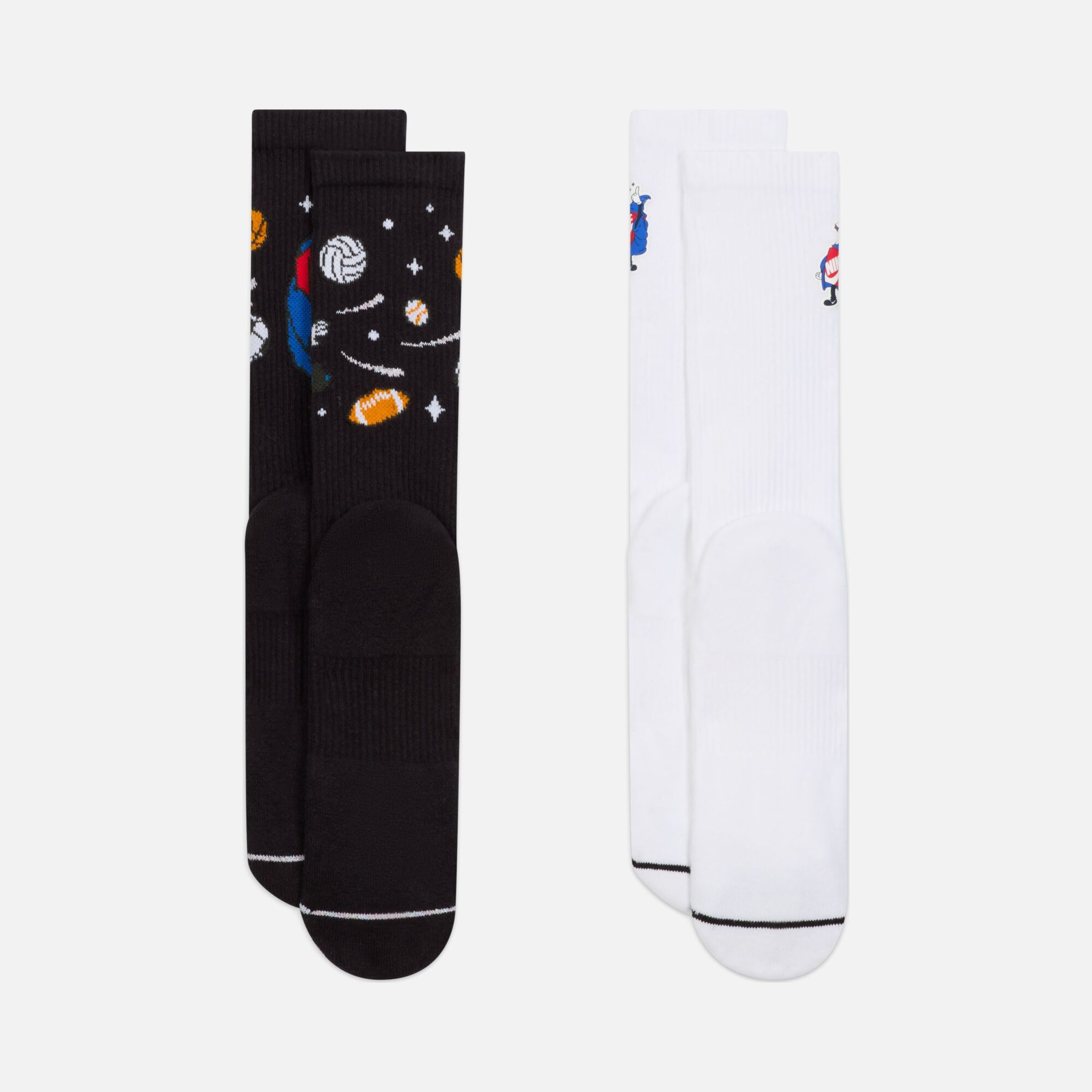 Nike Everyday Plus Cushioned Boxy ''Sports Wizard Graphic'' (2 Pairs) Çocuk Çorap