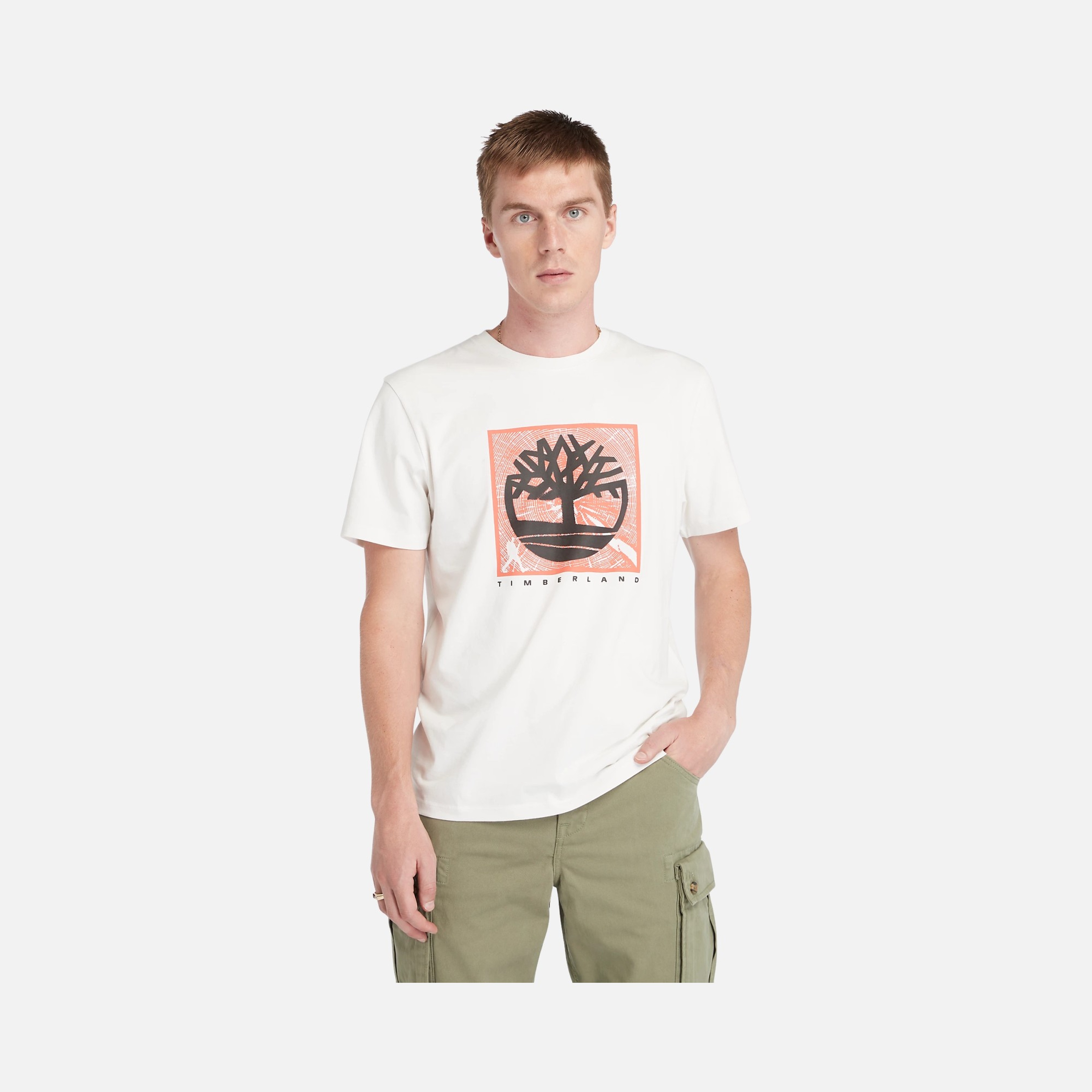 Timberland Sportswear Front Graphic SS24 Short-Sleeve Erkek Tişört