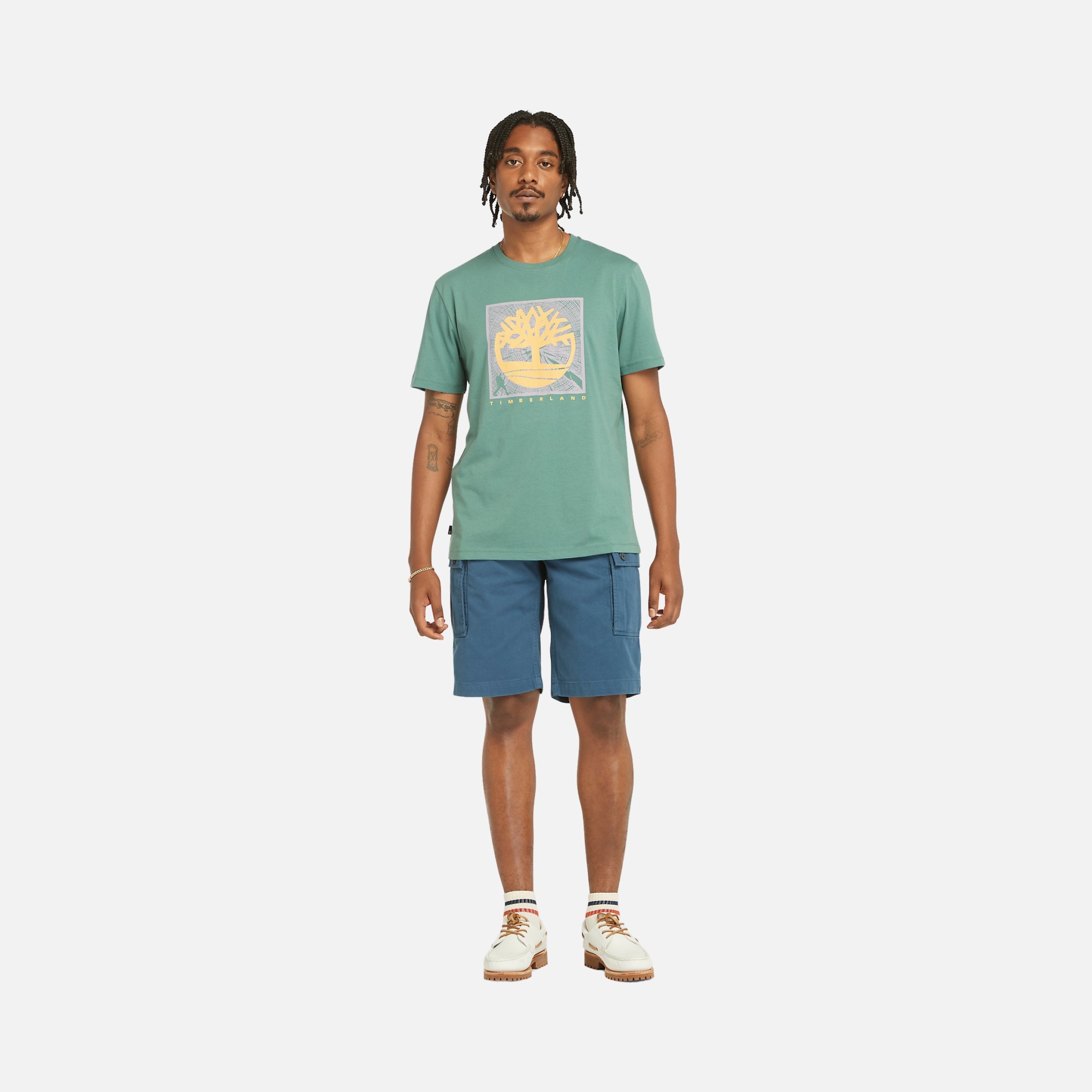 Timberland Sportswear Front Graphic SS24 Short-Sleeve Erkek Tişört