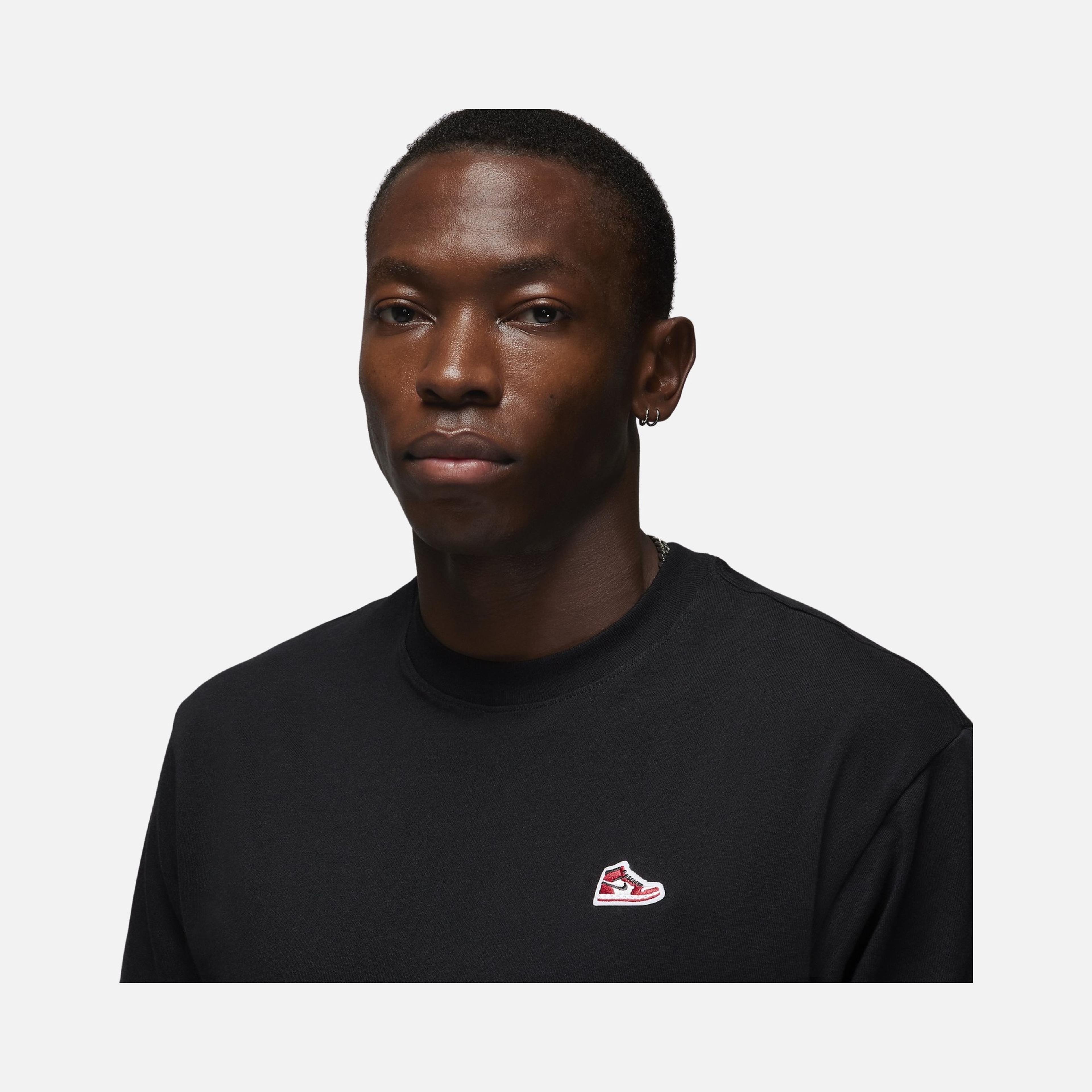 Nike Jordan Brand Classical Embroidered Small AJ1 Patch Crew Short-Sleeve Erkek Tişört