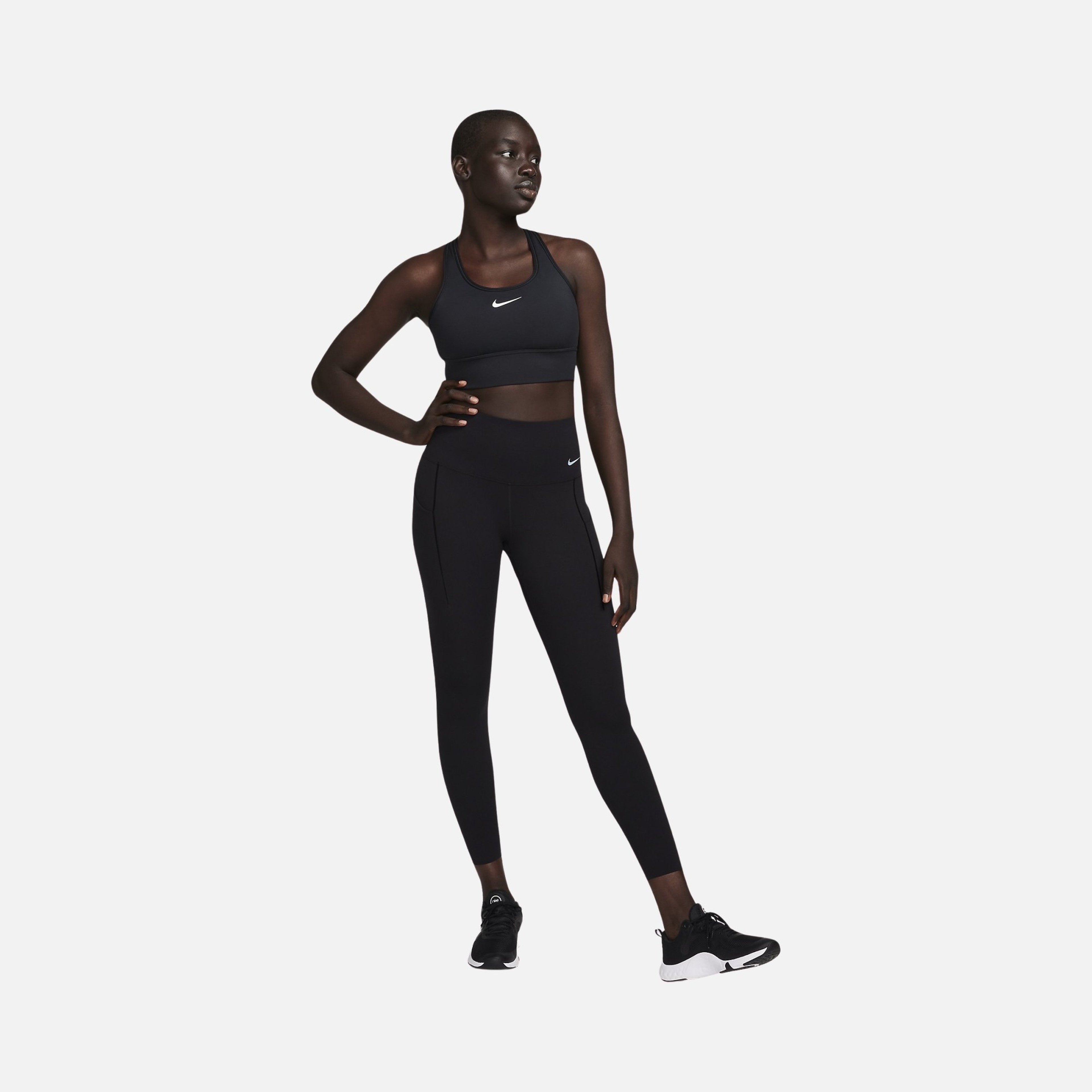 Nike Swoosh Medium Support Padded Longline Sports Kadın Bra