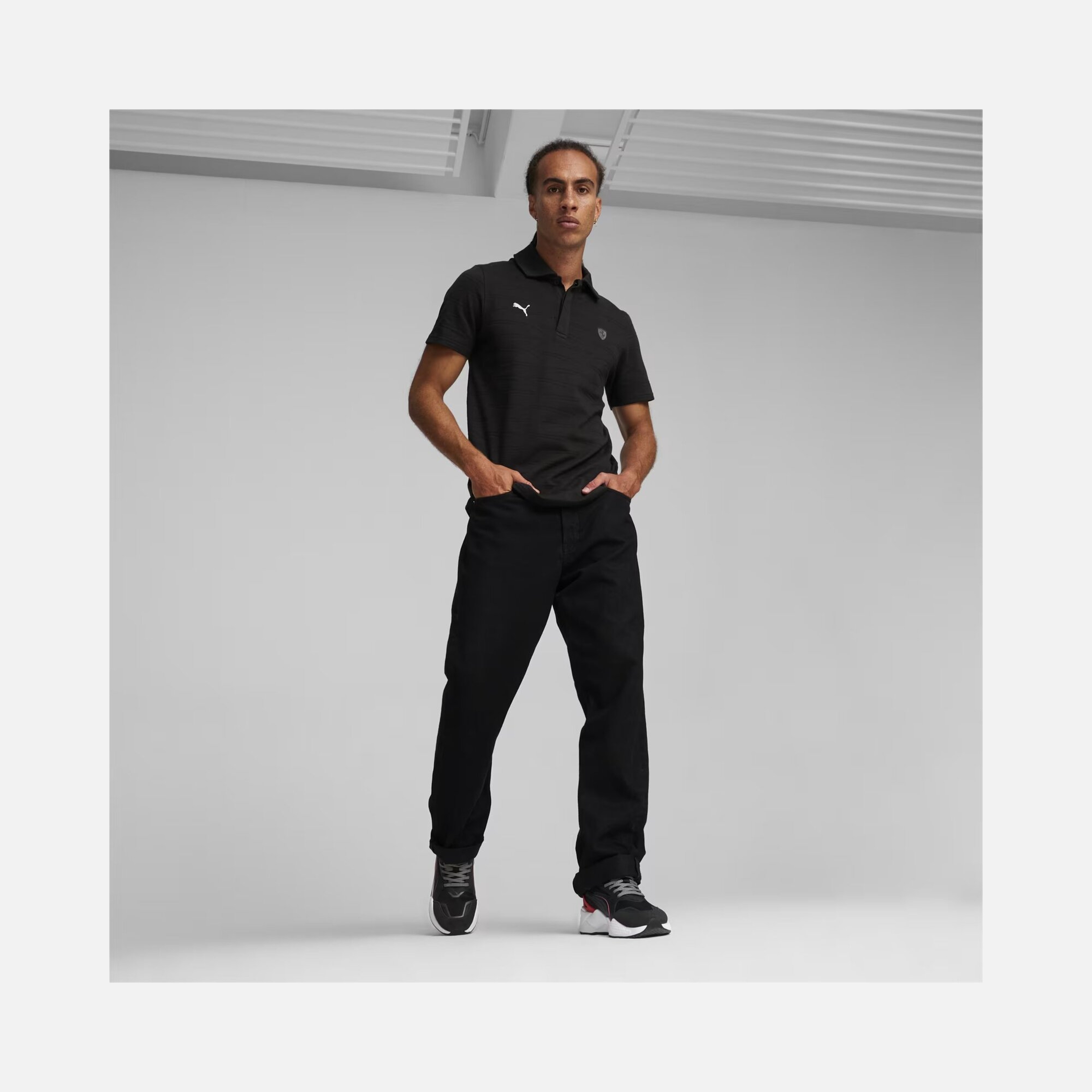 Puma Sportswear Ferrari Style Jacquard Polo Short-Seeve Erkek Tişört