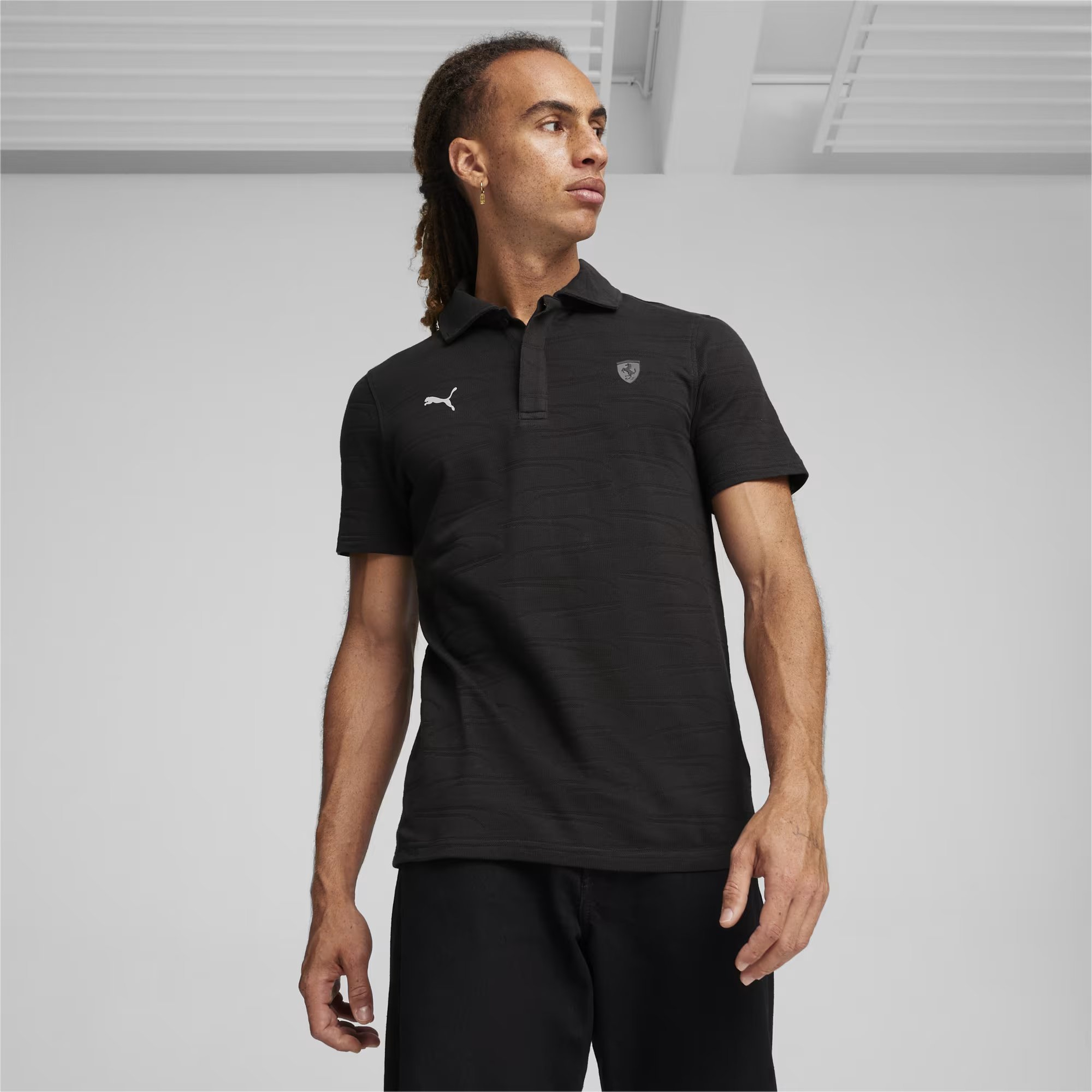 Puma Sportswear Ferrari Style Jacquard Polo Short-Seeve Erkek Tişört