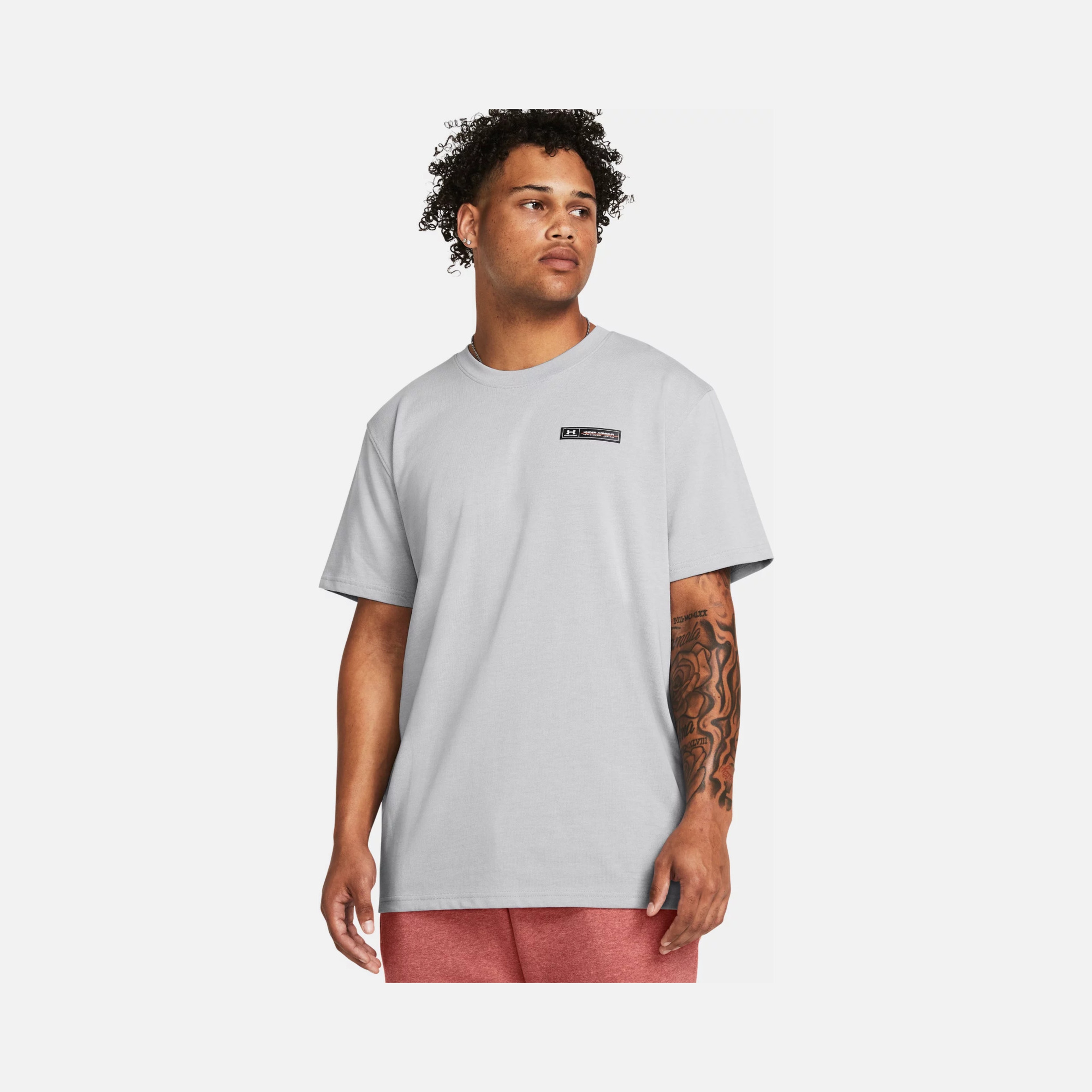 Under Armour Sportswear Heavyweight Armour Label Loose Cut Short-Sleeve Erkek Tişört