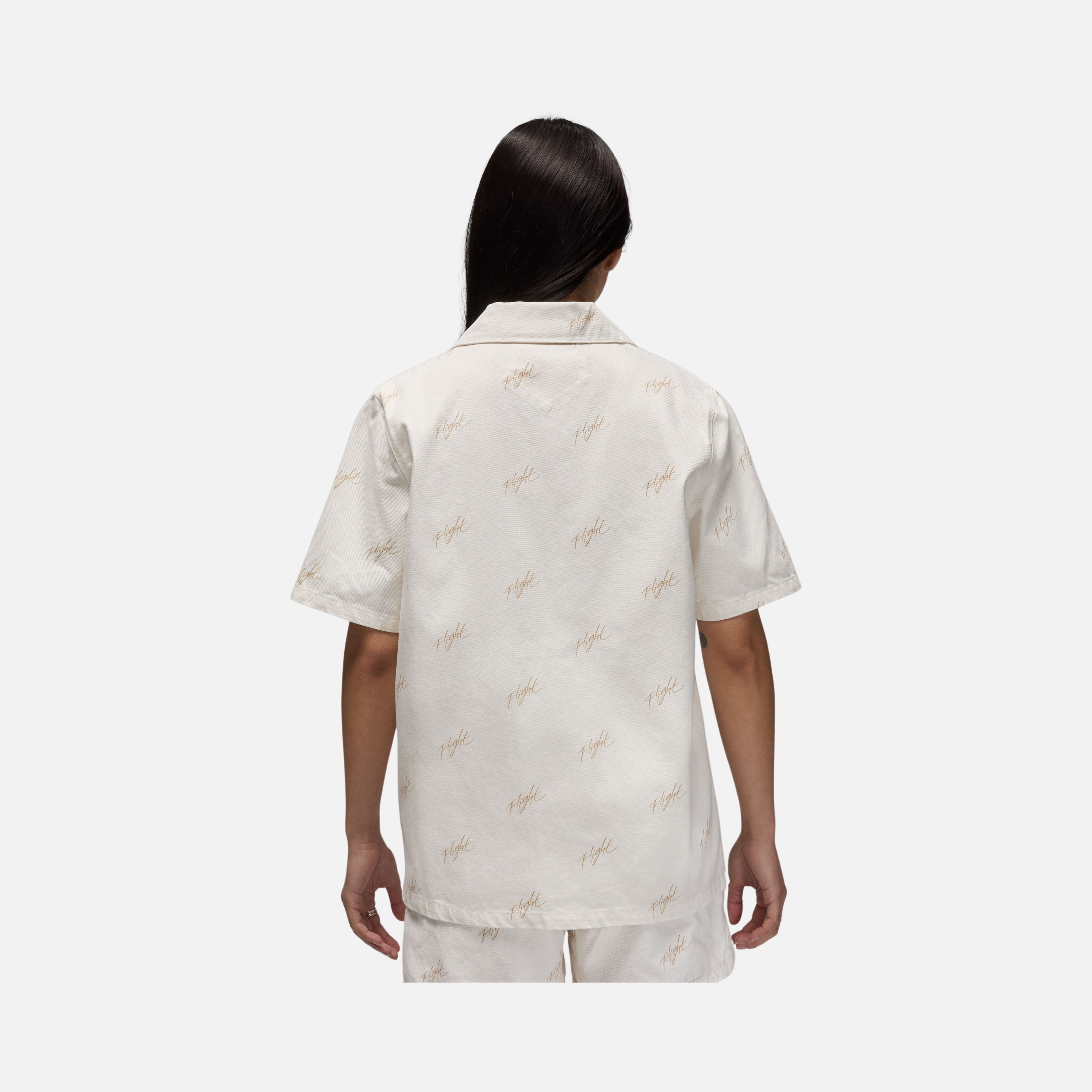 Nike Jordan Flight Graphics Woven Full-Buttoned Short-Sleeve Kadın Gömlek