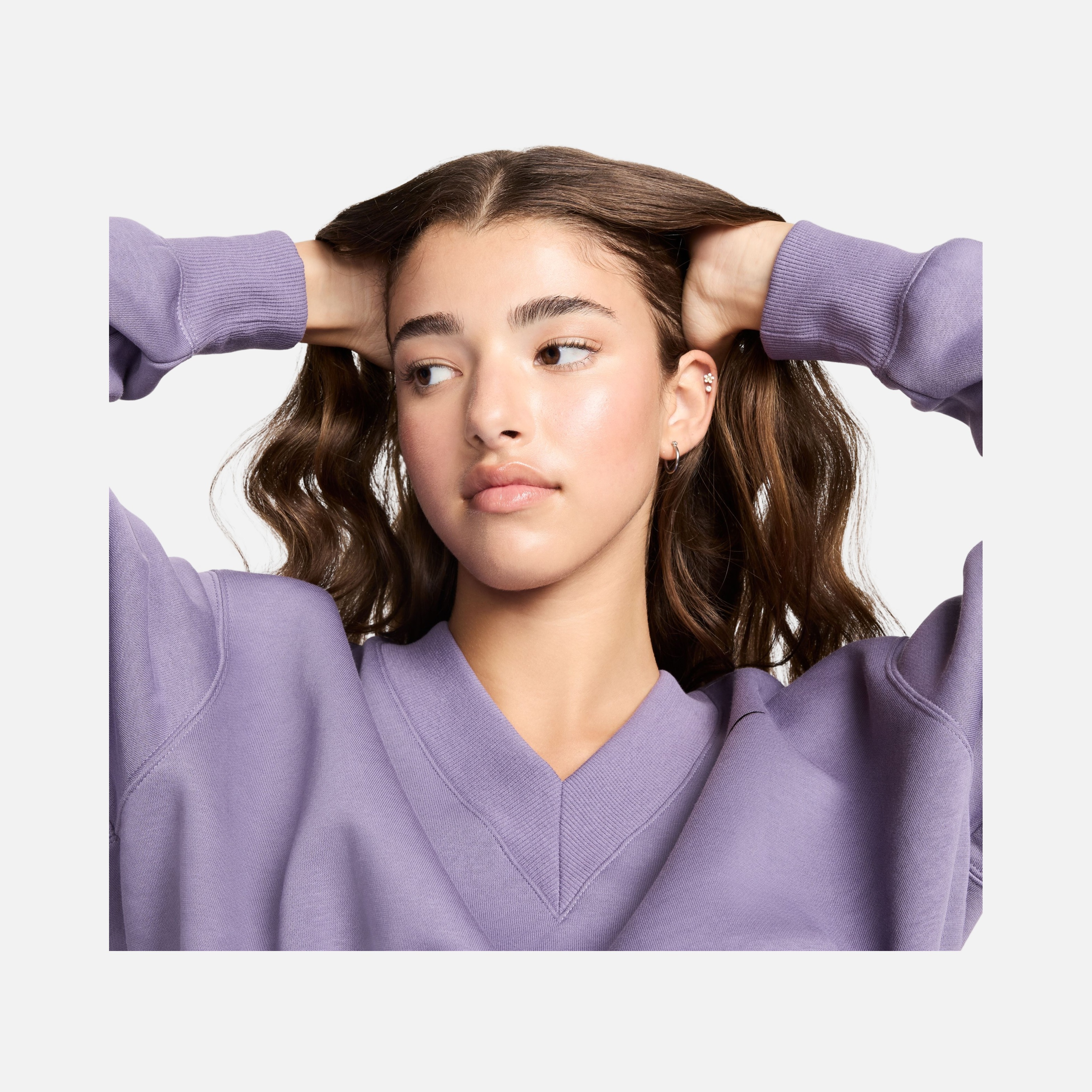 Nike Sportswear Phoenix Fleece Cropped V-Neck  Kadın Sweatshirt