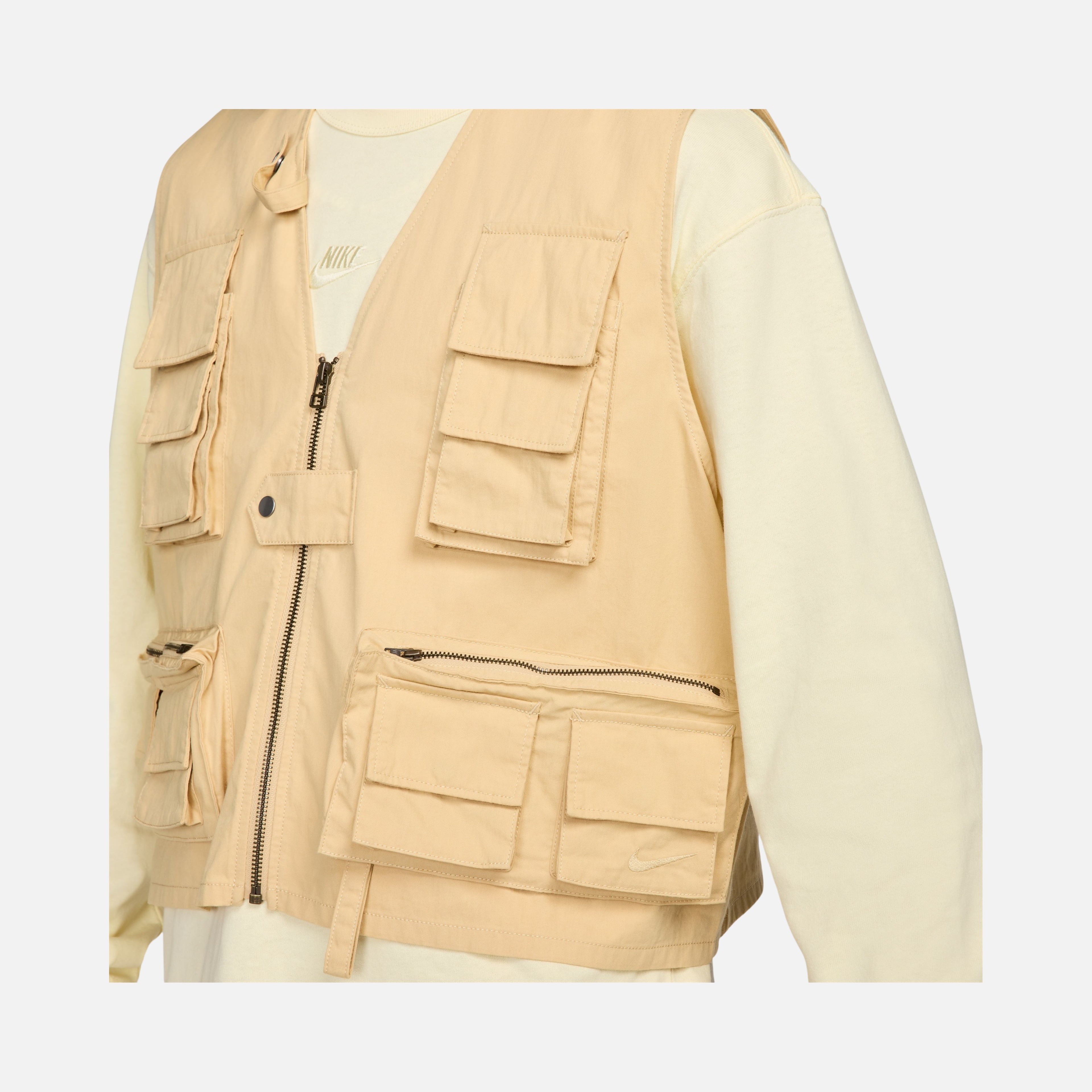 Nike Life Utility Stonewashed Cotton Fabric Full-Zip Erkek Yelek