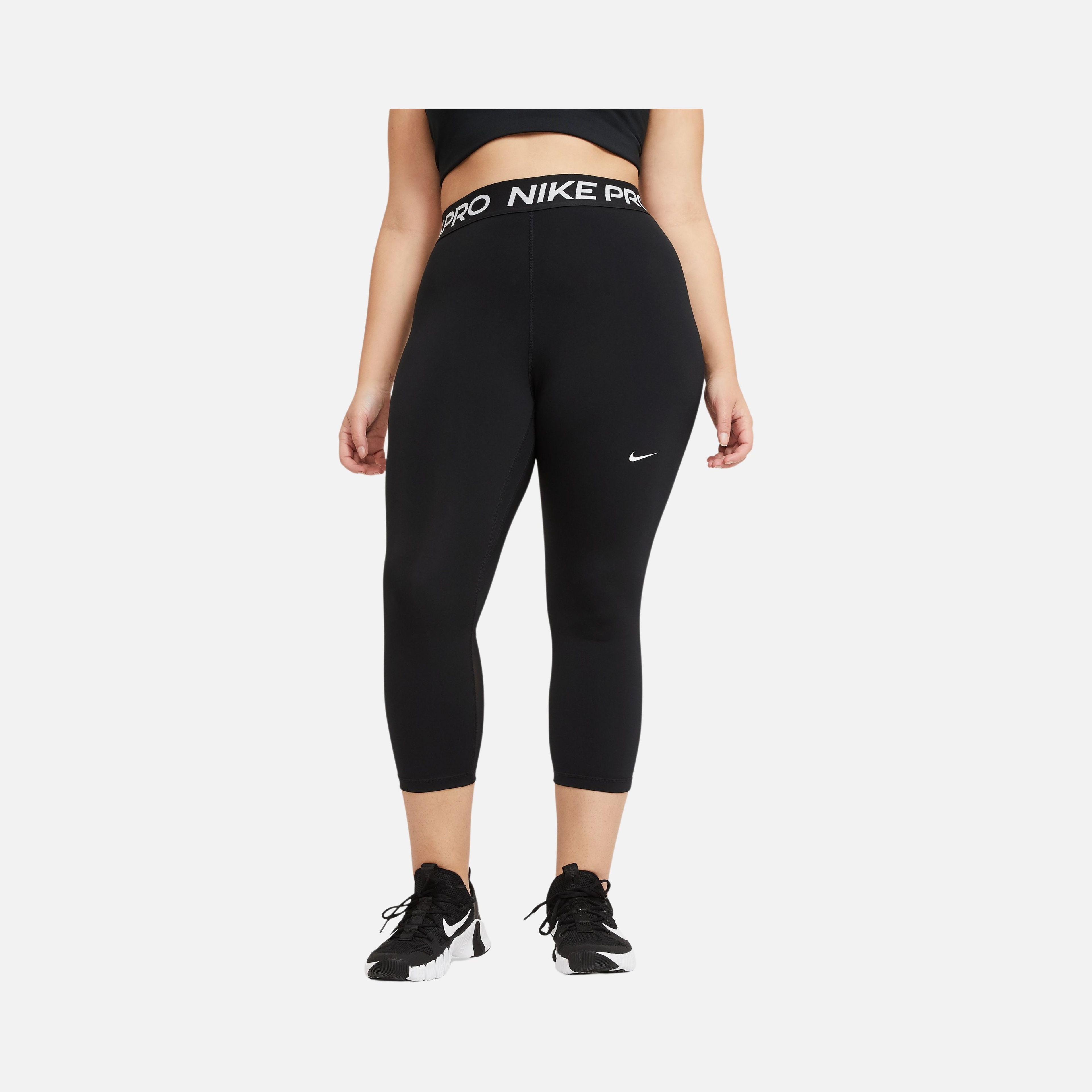 Nike Pro Mid-Rise Crop Leg Training (Plus Size) Kadın Tayt