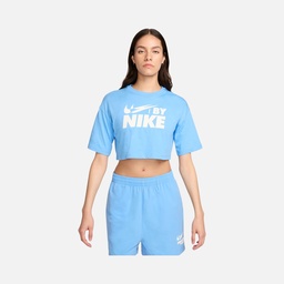 Nike Sportswear Gel Wide Cut & Off Shoulder Cropped Short-Sleeve Kadın Tişört
