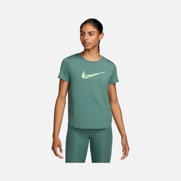 Nike One Dri-Fit Printed Swoosh Logo Running Short-Sleeve Kadın Tişört