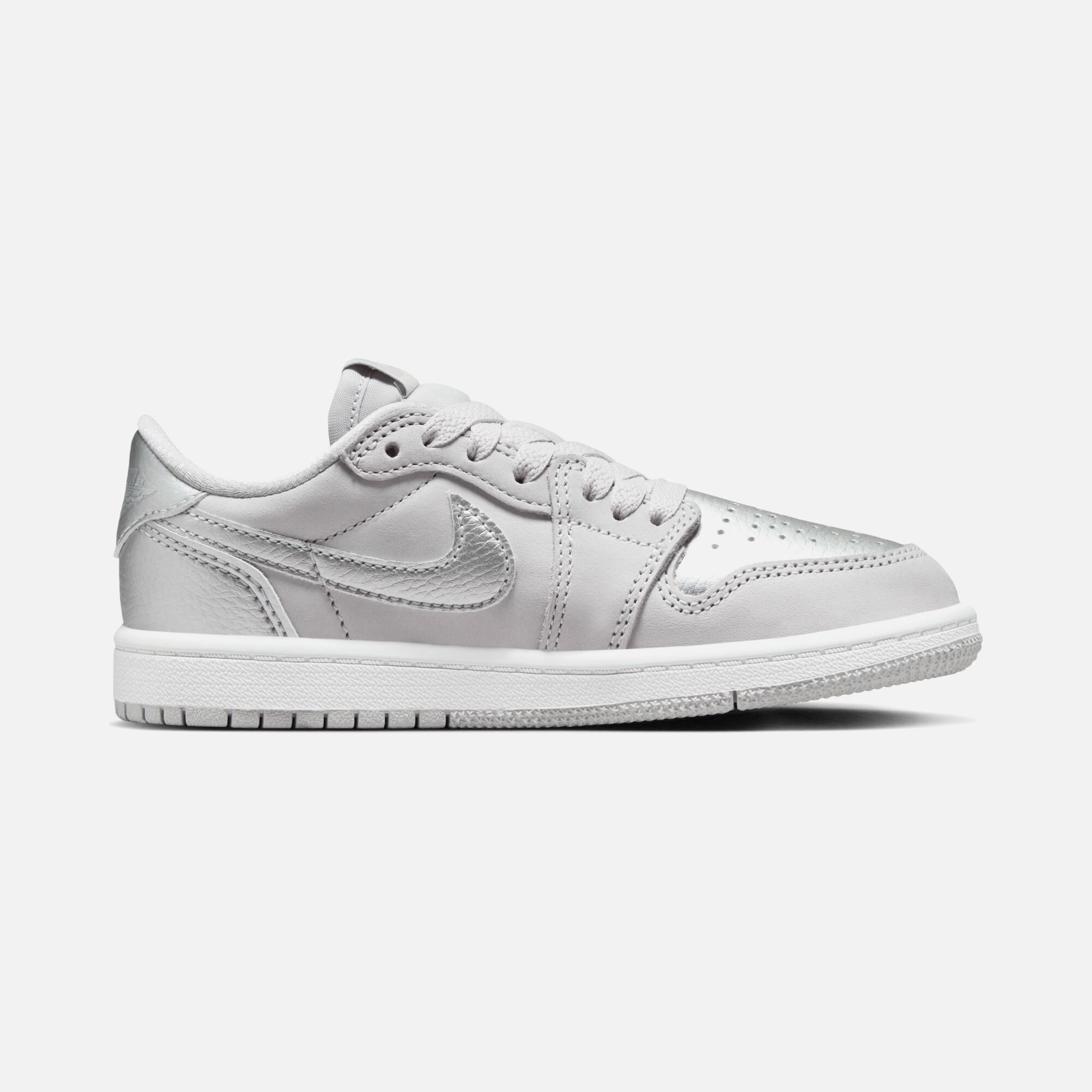 Nike Jordan 1 Retro Low OG ''Metallic Silver Leather Version'' (PS) Çocuk Spor Ayakkabı