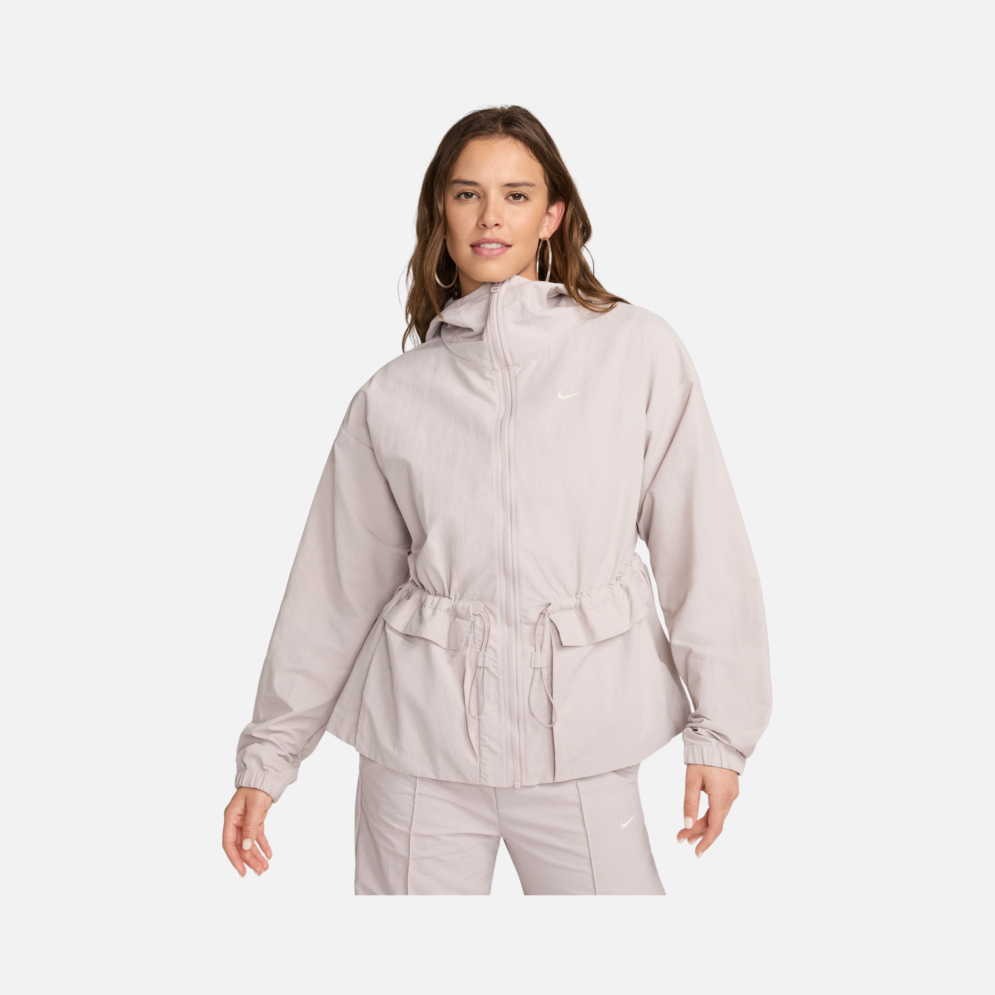x100 Nike Sportswear Everything Wovens Oversized Full-Zip Hoodie Kadın