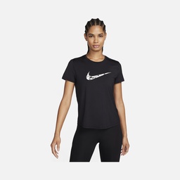 Nike One Dri-Fit Printed Swoosh Logo Running Short-Sleeve Kadın Tişört