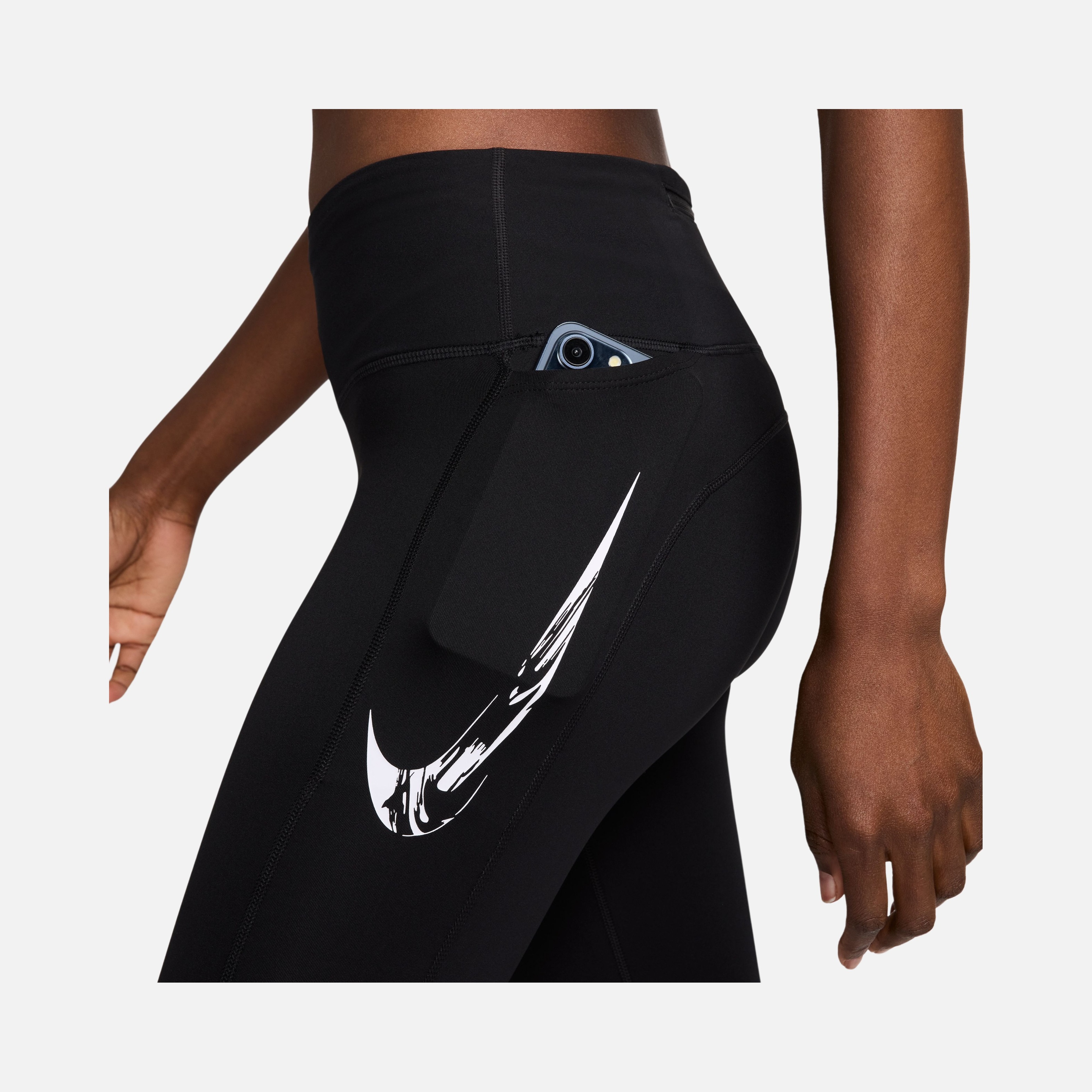 Nike Dri-Fit Fast Swoosh Mid-Rise 7/8 Running Kadın Tayt