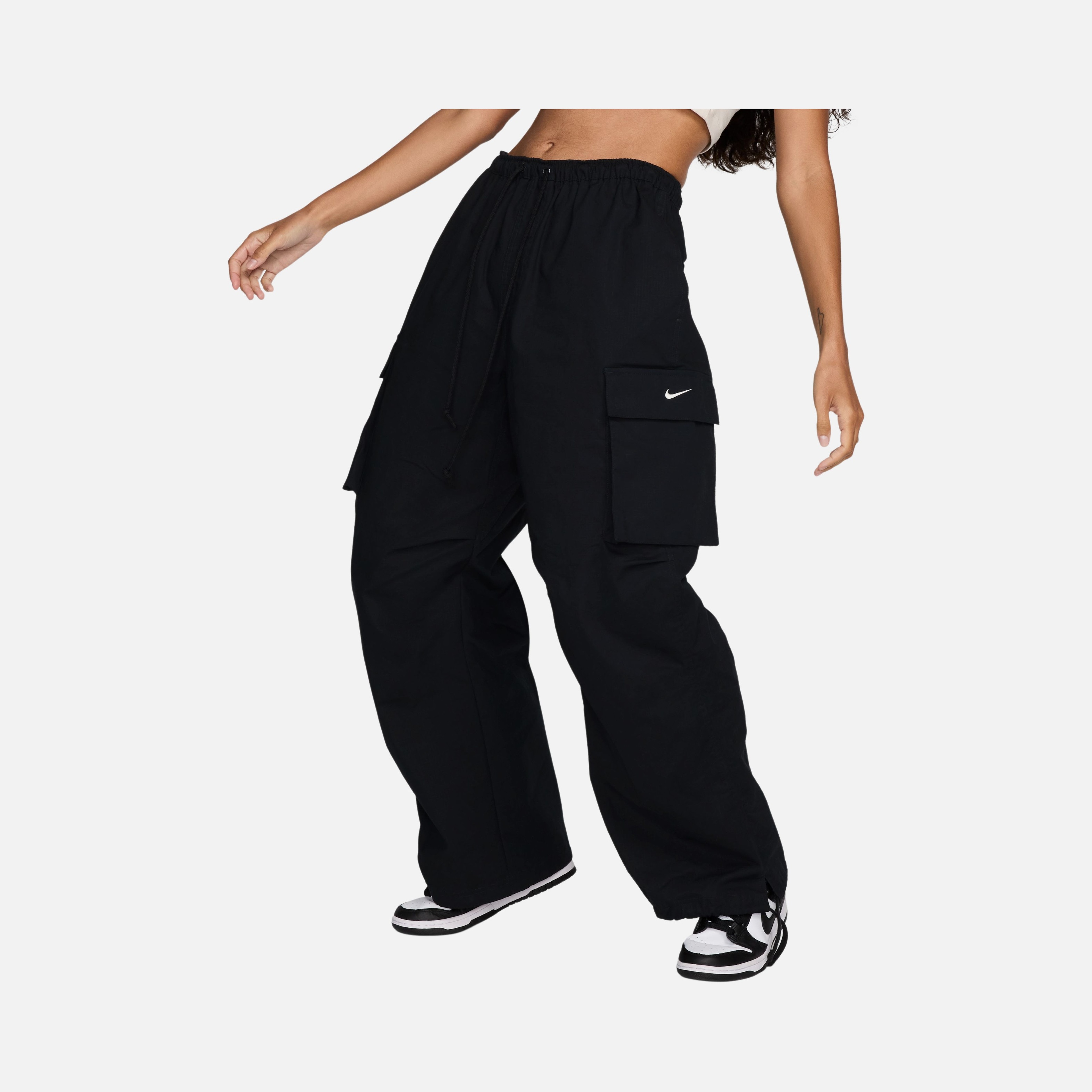 Nike Sportswear Dance Ripstop Cotton Fabric Mid-Rise Cargo Kadın Pantolon