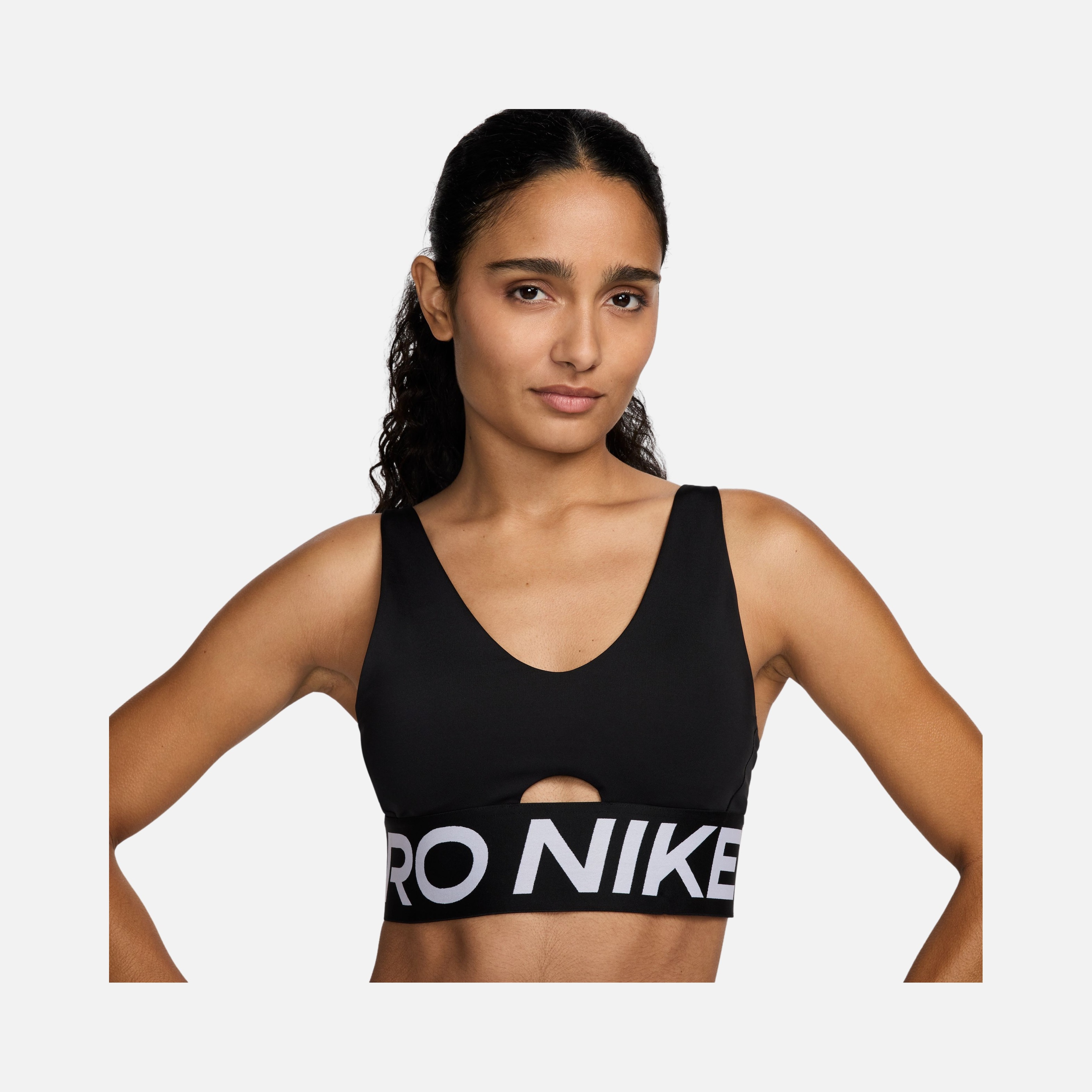 Nike Pro Indy Plunge Medium-Support Padded Training Kadın Bra