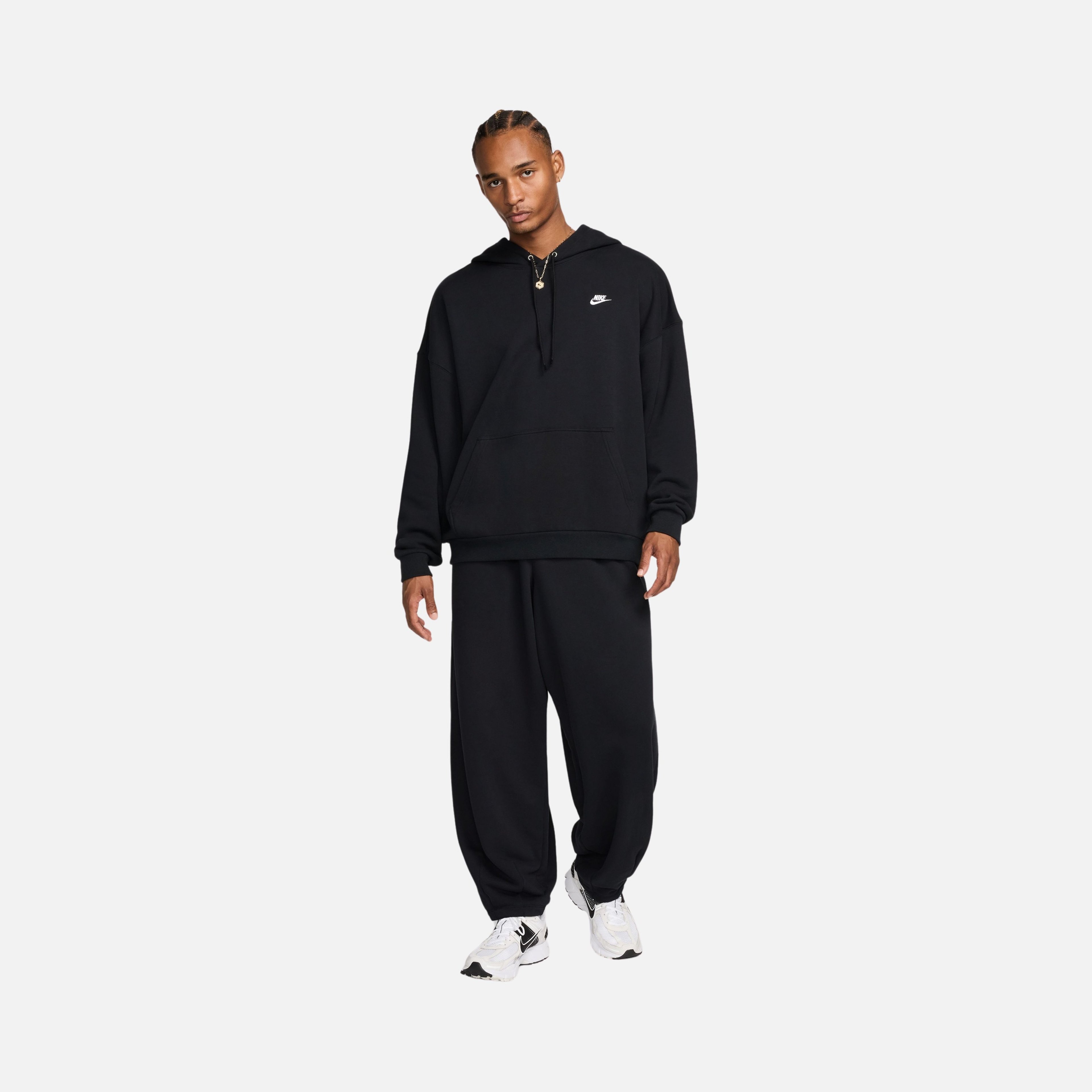 Nike Club+ Fleece Oversized French Terry Full-Zip Hoodie Erkek Sweatshirt