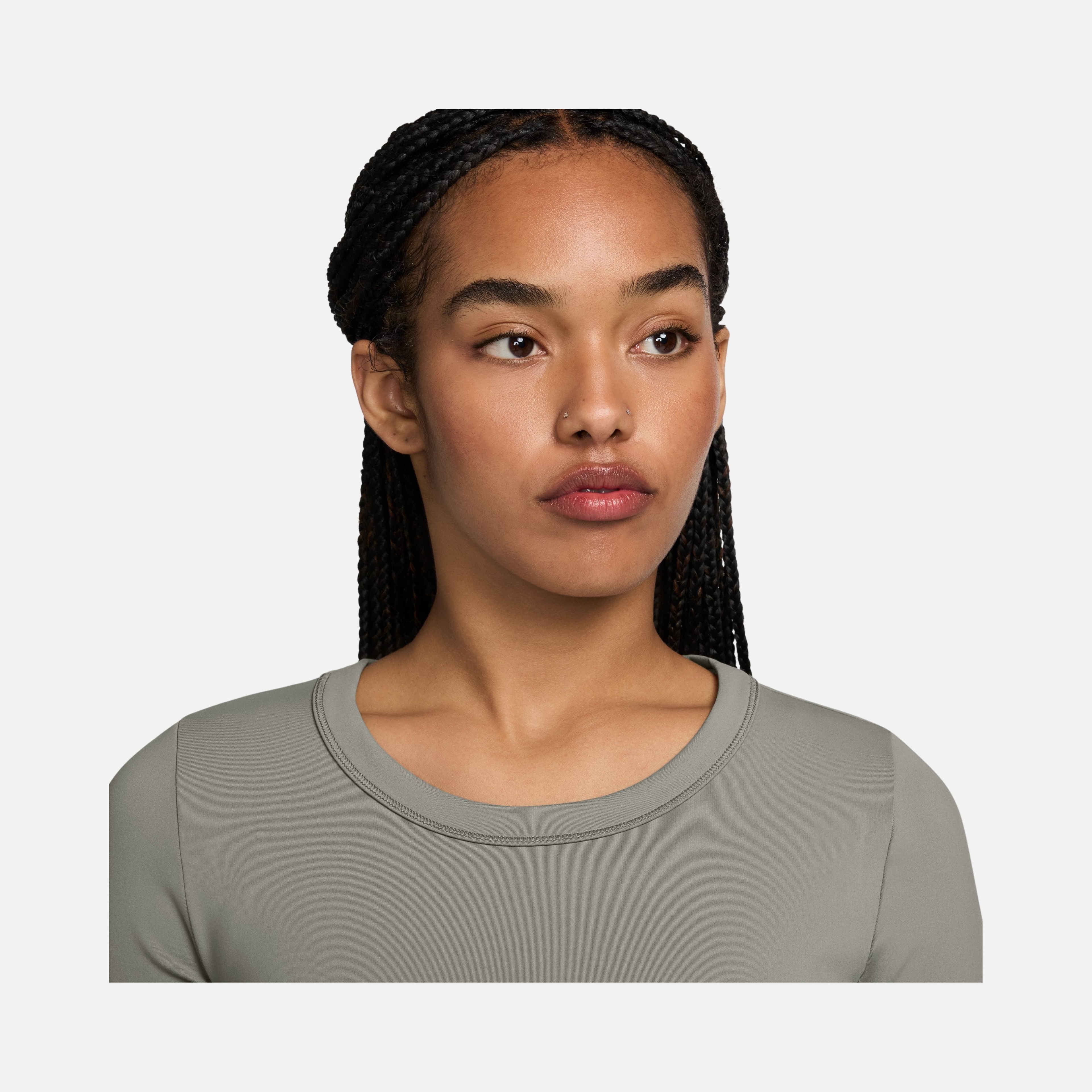 Nike One Fitted Dri-Fit Cropped Training Short-Sleeve Kadın Tişört