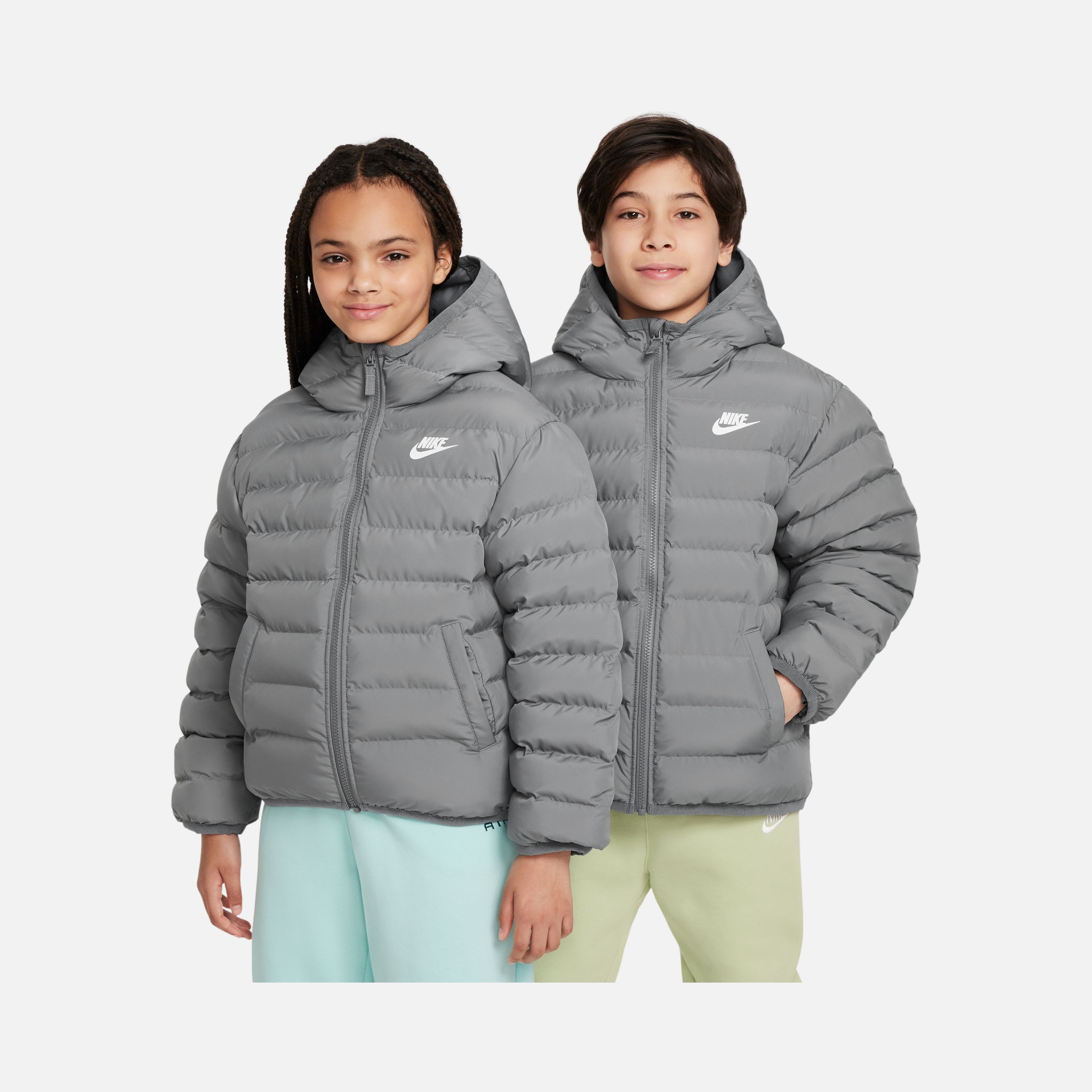 Nike Sportswear Heavyweight Synthetic-Fill EasyOn Therma-Fit Repel Loose Full-Zip Hoodie Çocuk Mont