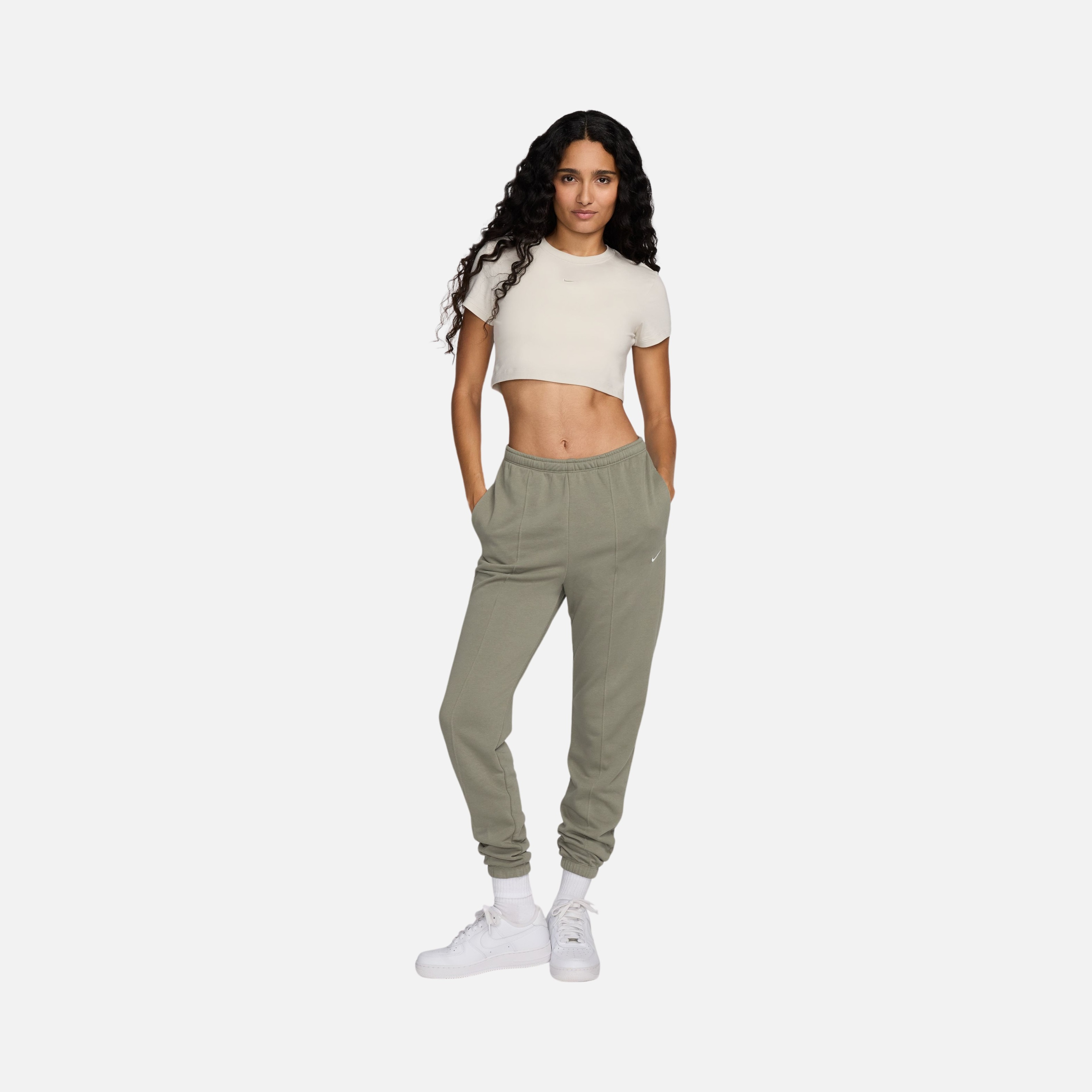 Nike Sportswear Phoenix Fleece Chill French Terry  Slim High-Waisted Kadın Eşofman Altı