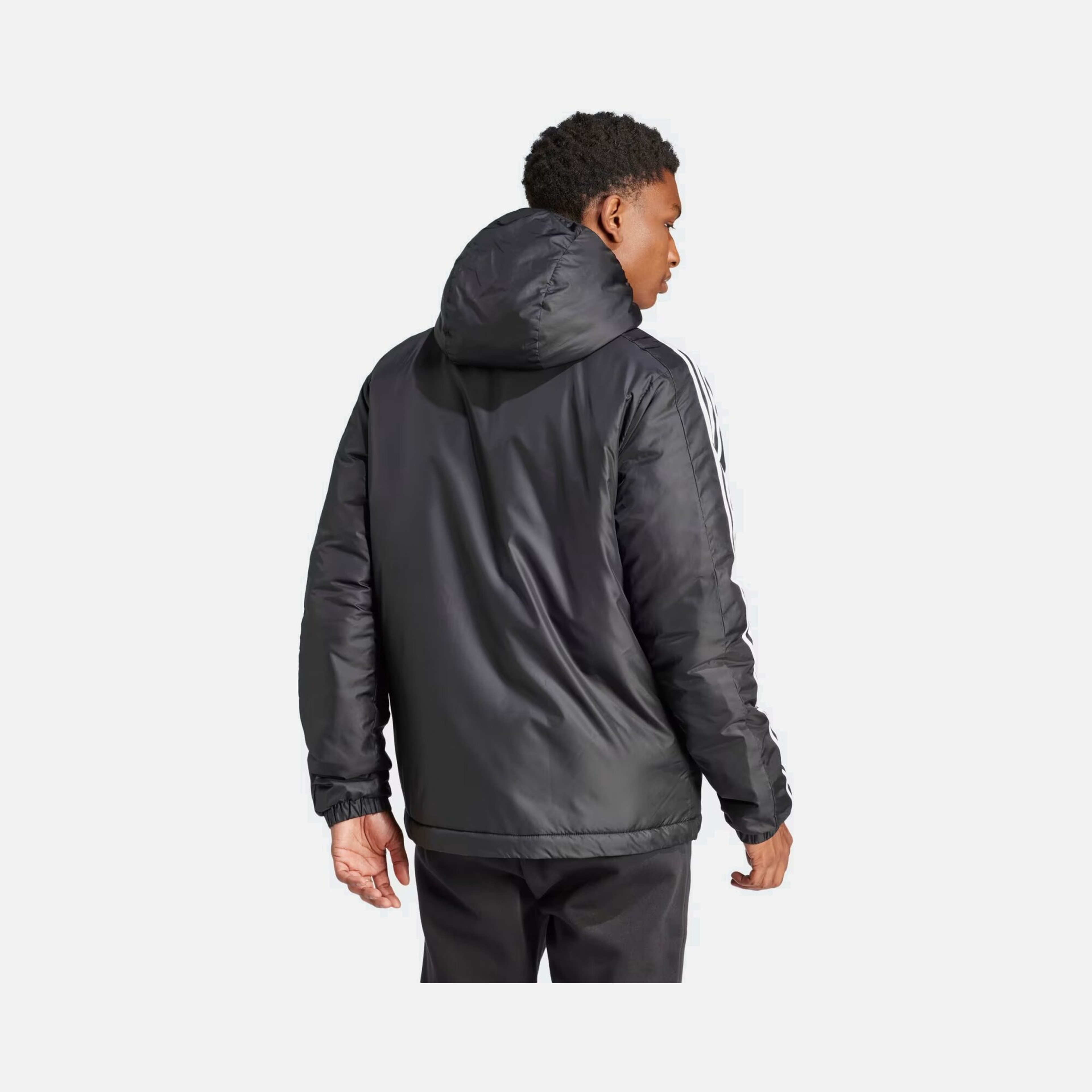 adidas Essentials 3-Stripes Insulated Full-Zip Hoodie Erkek Mont