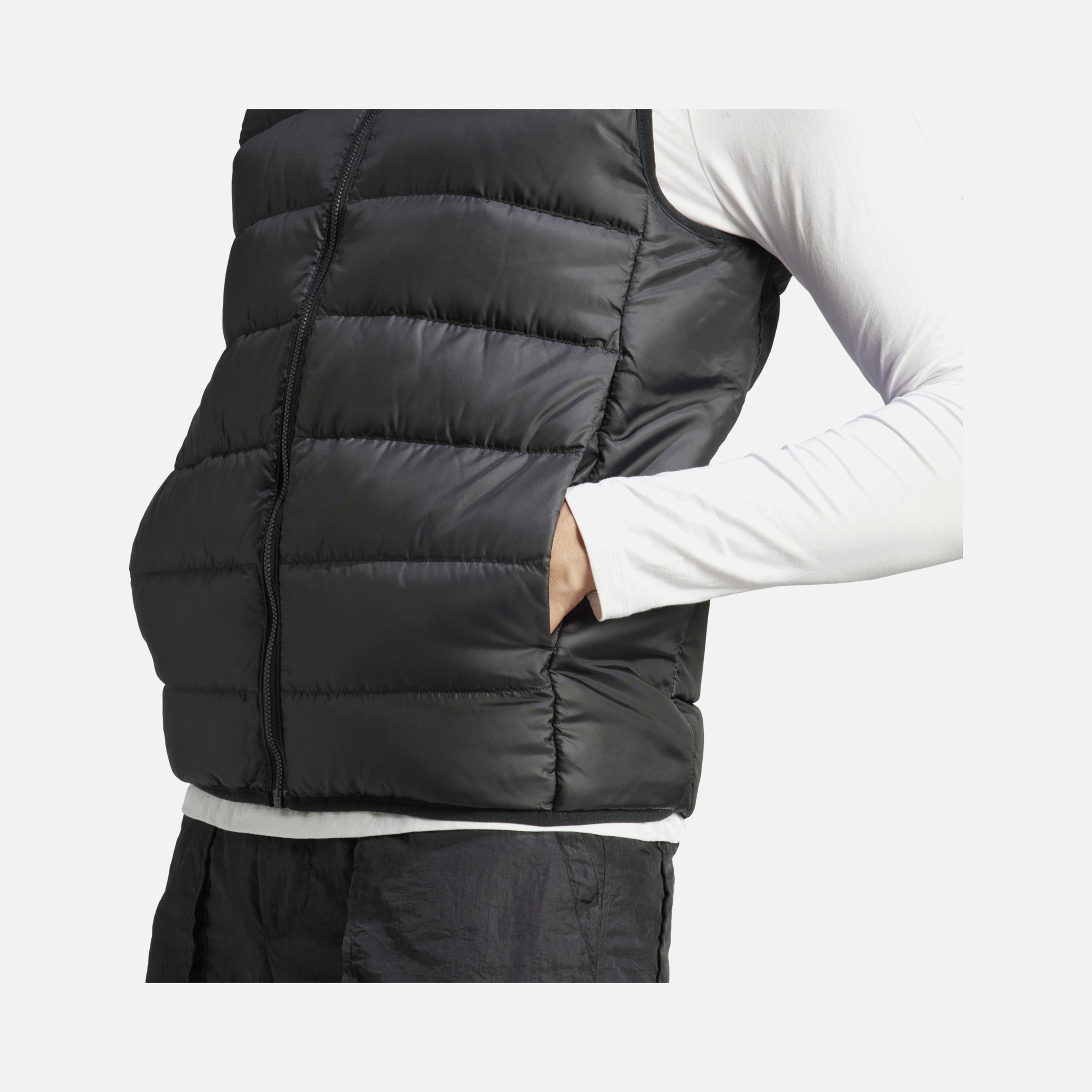 adidas Essentials 3-Stripes Light Down Full-Zip Erkek Yelek